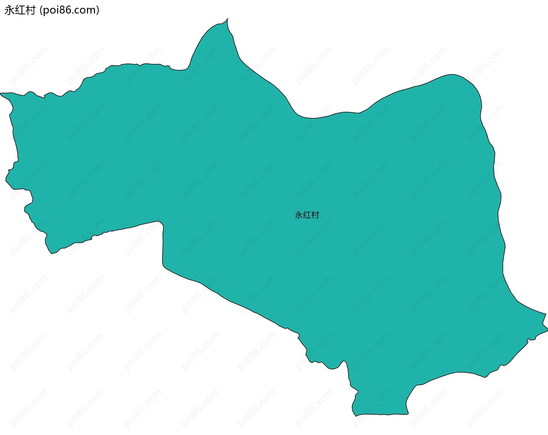 永红村边界地图