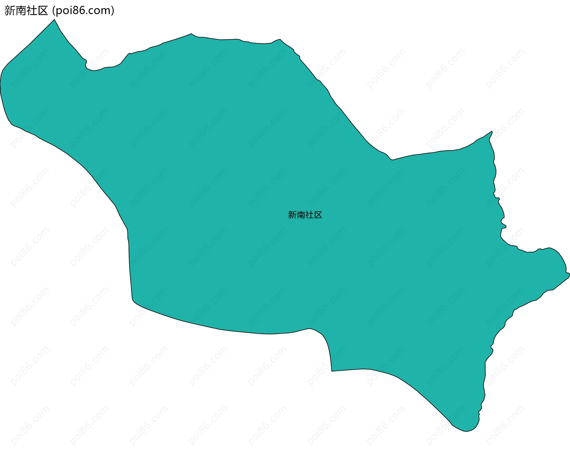 新南社区边界地图