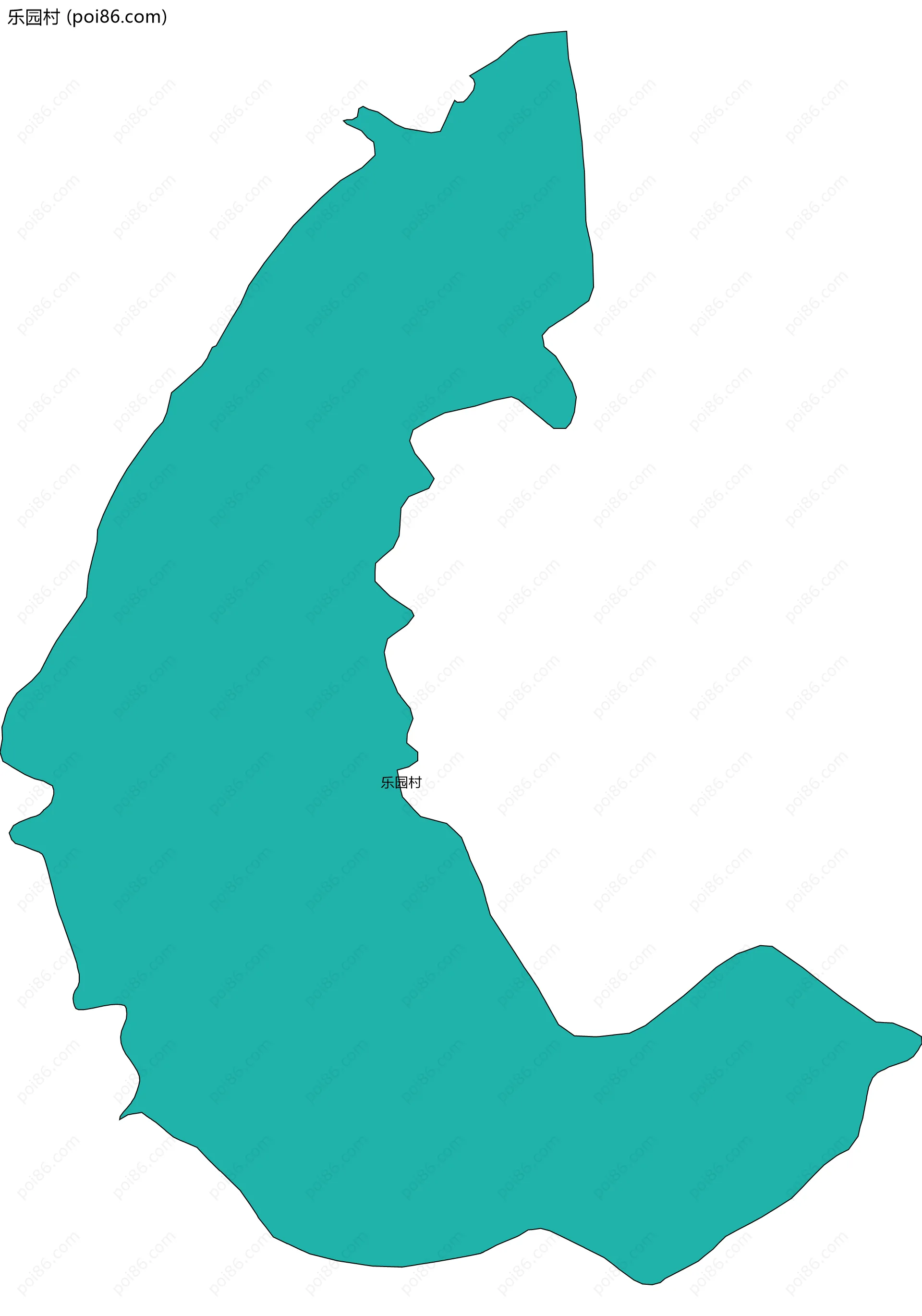 乐园村边界地图