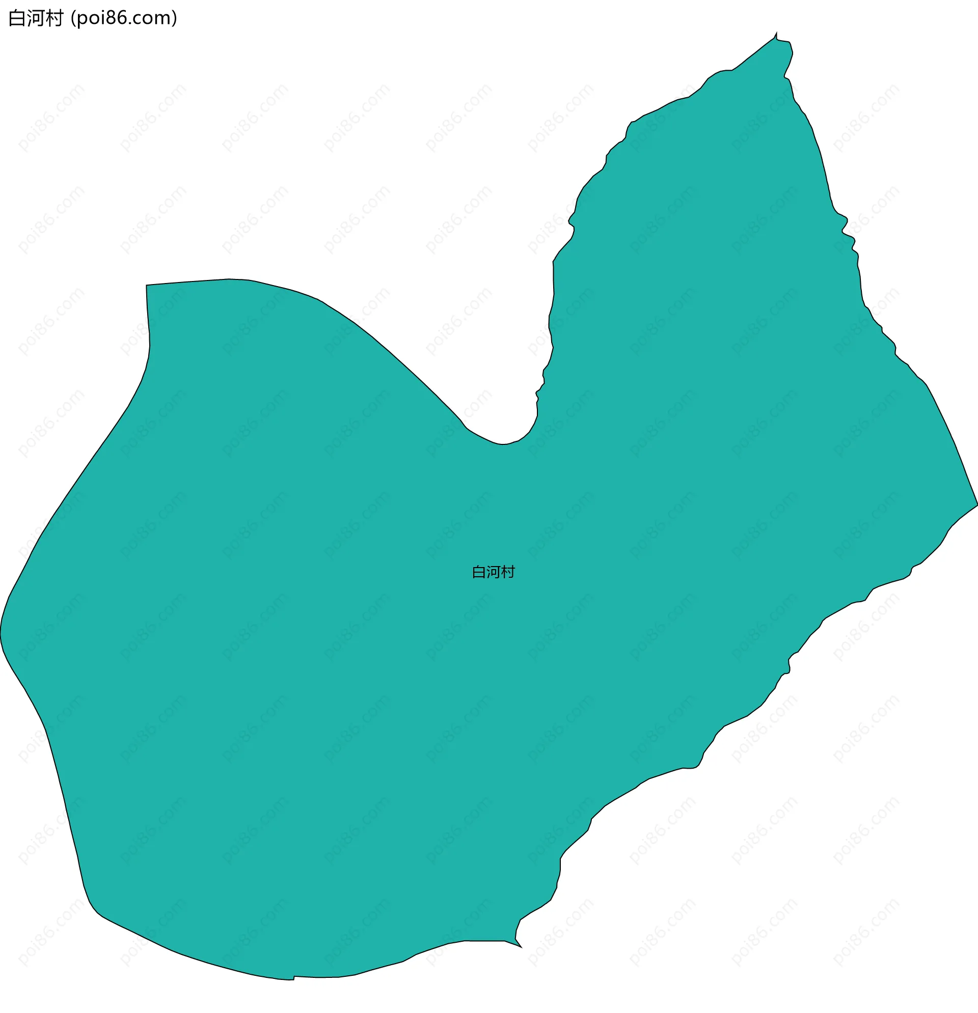 白河村边界地图
