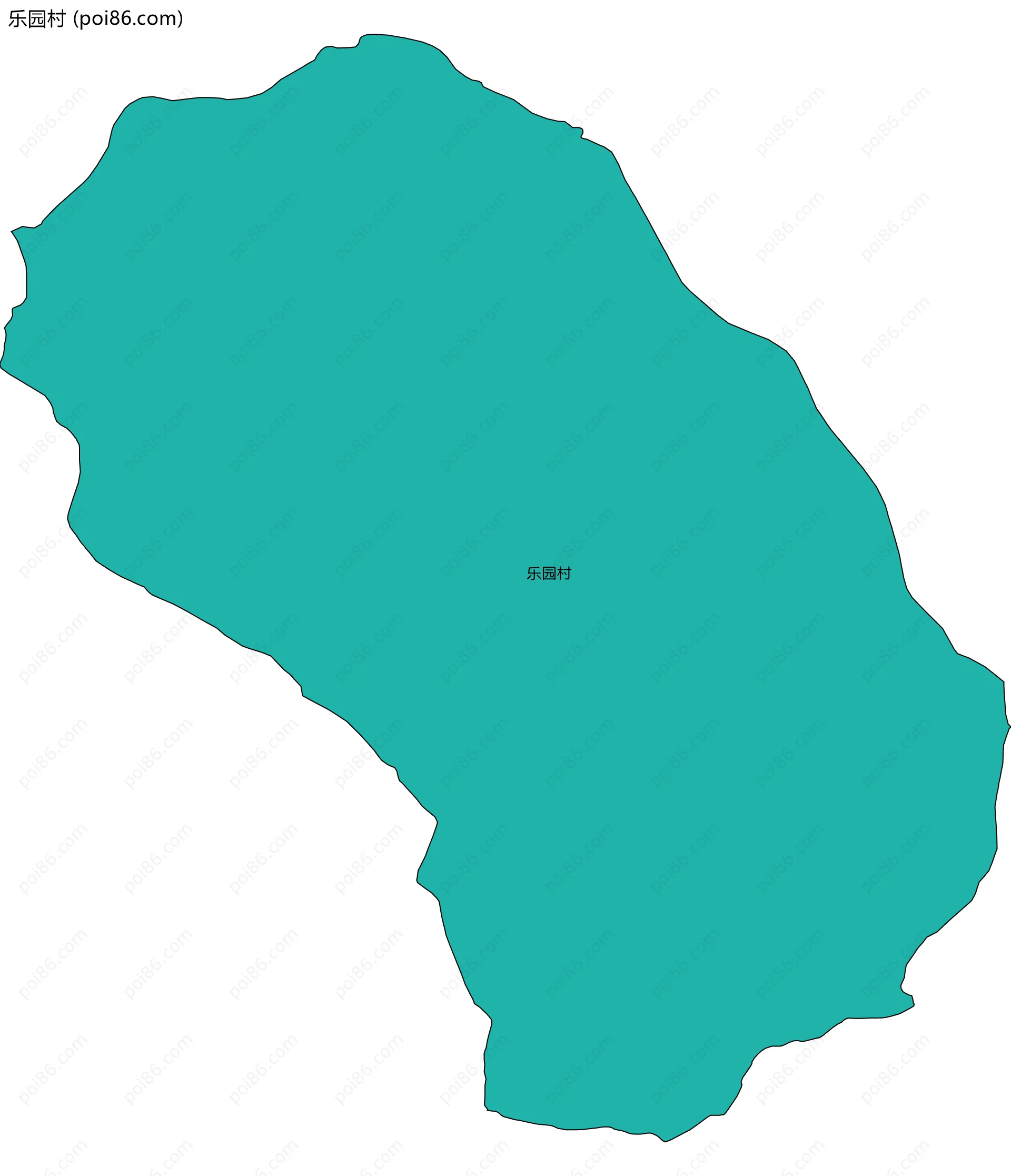 乐园村边界地图