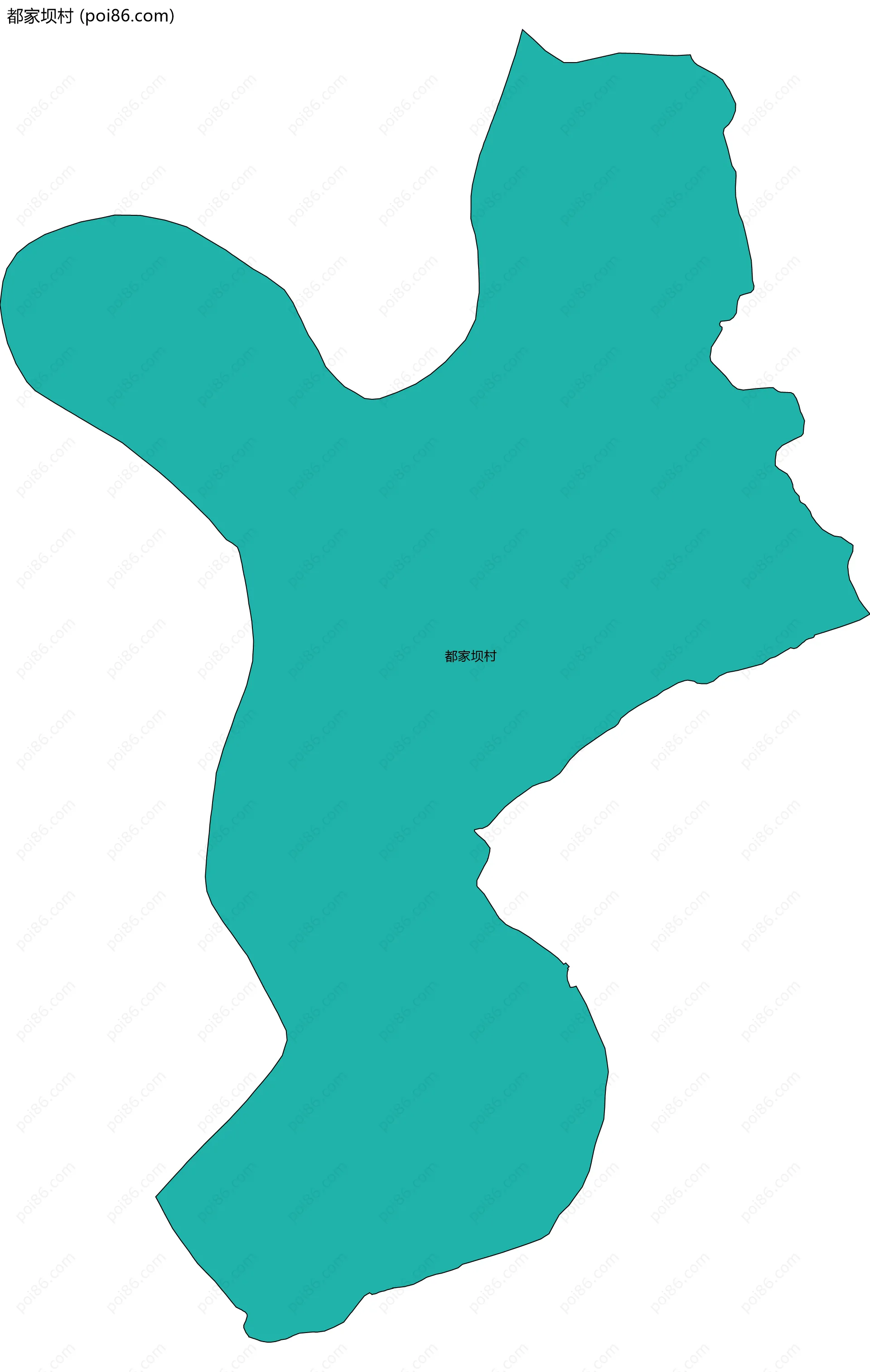 都家坝村边界地图