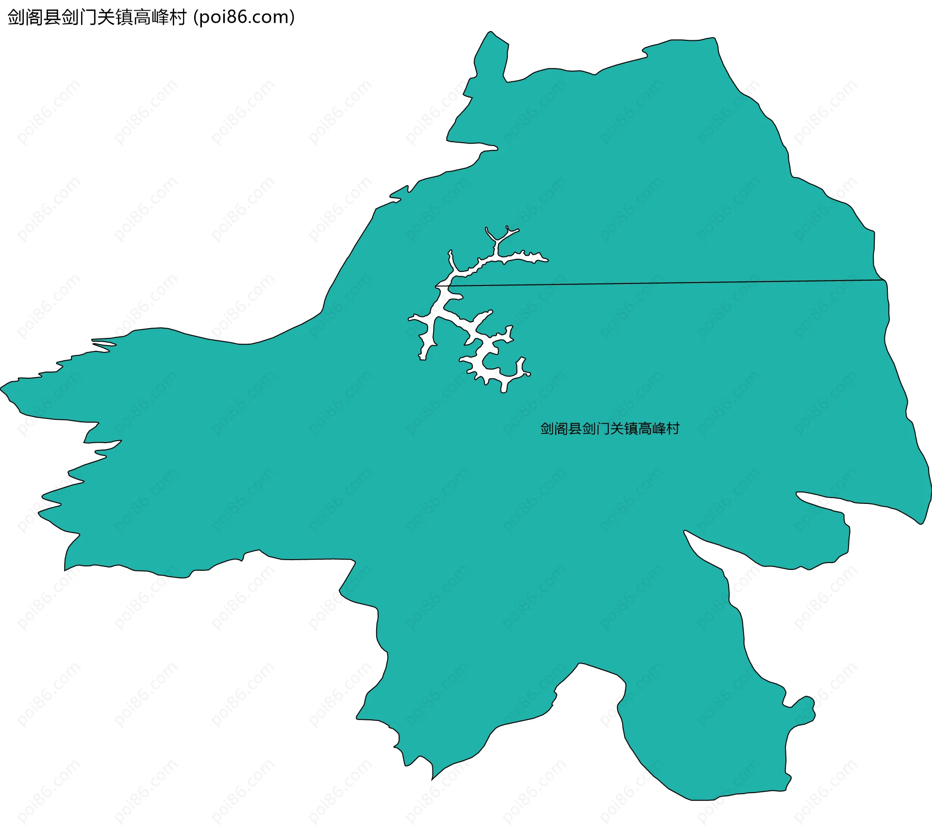剑阁县剑门关镇高峰村边界地图