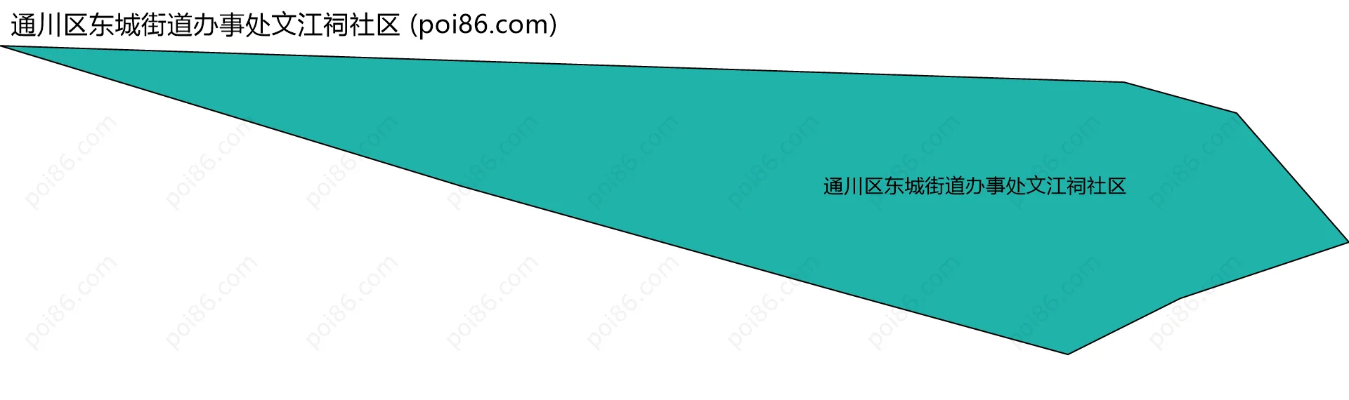 通川区东城街道办事处文江祠社区边界地图