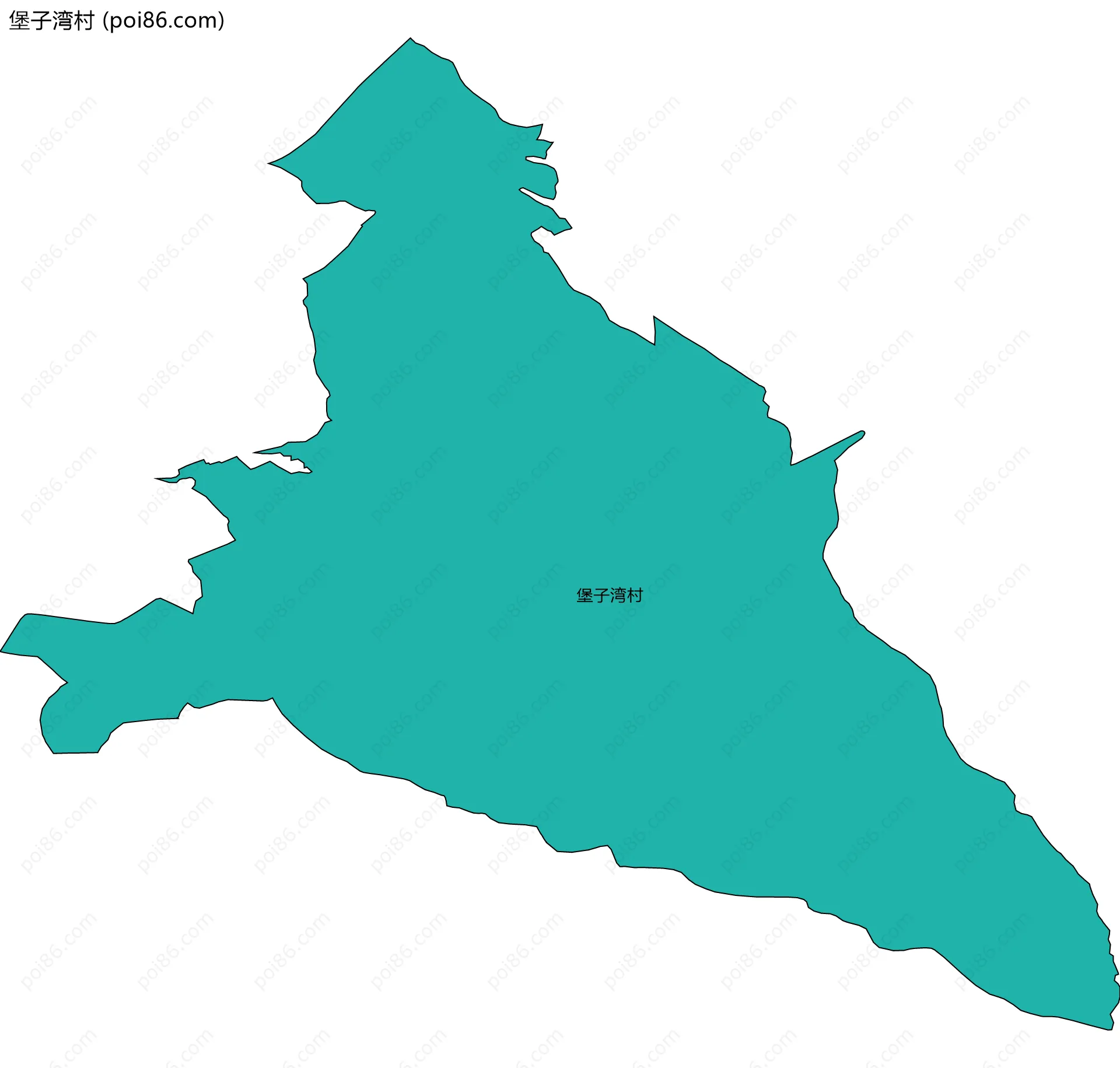 堡子湾村边界地图