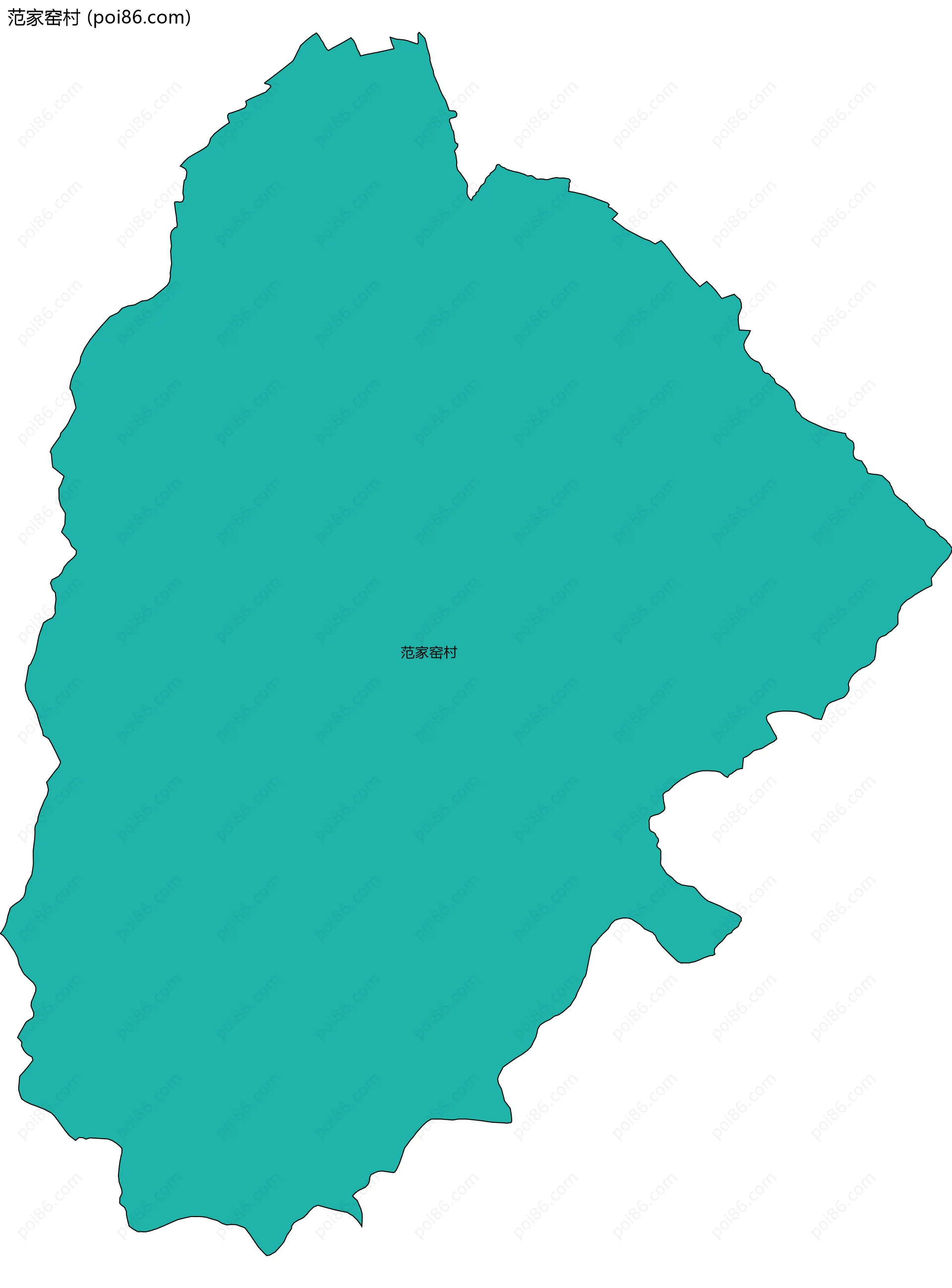 范家窑村边界地图