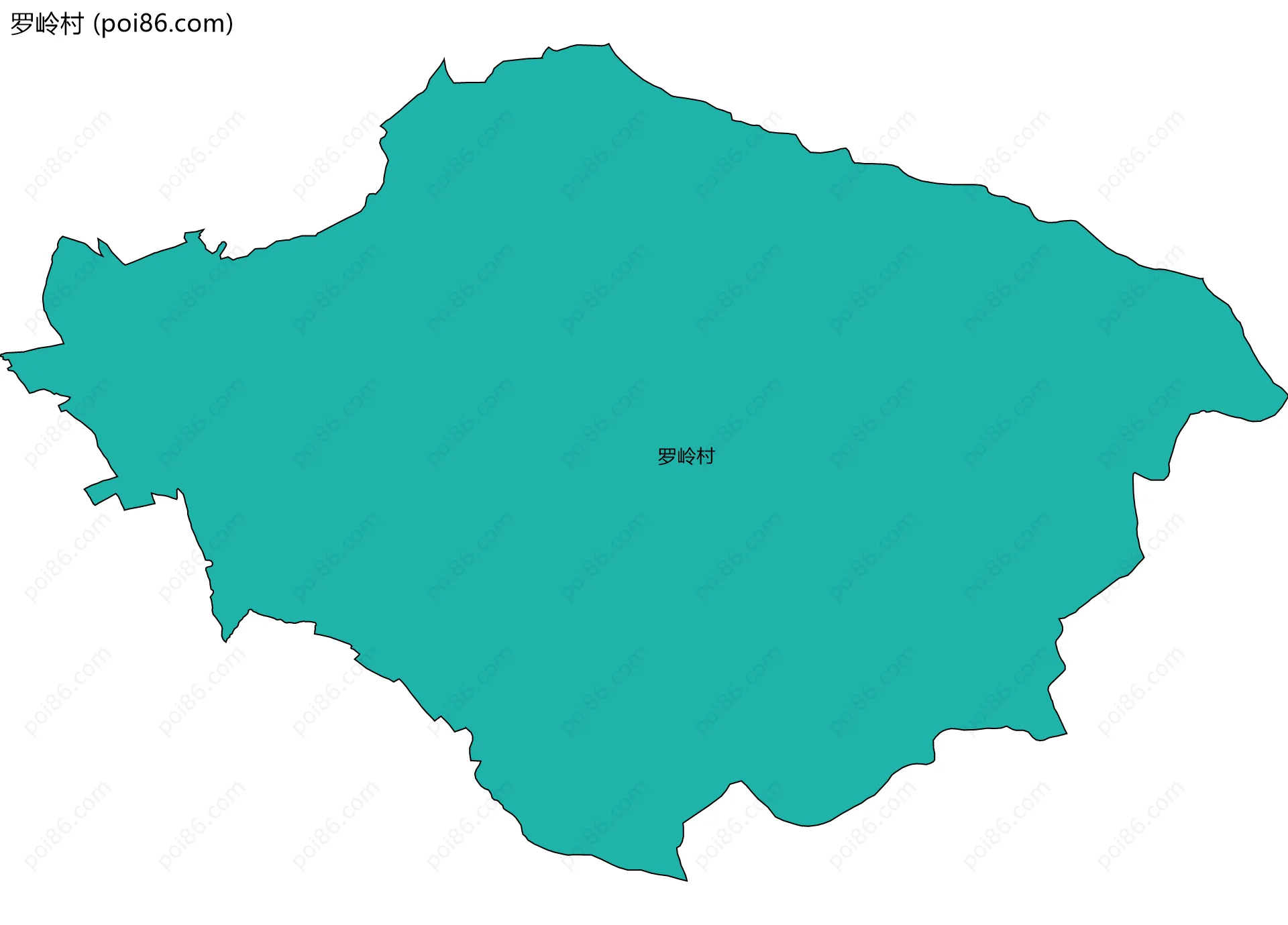 罗岭村边界地图