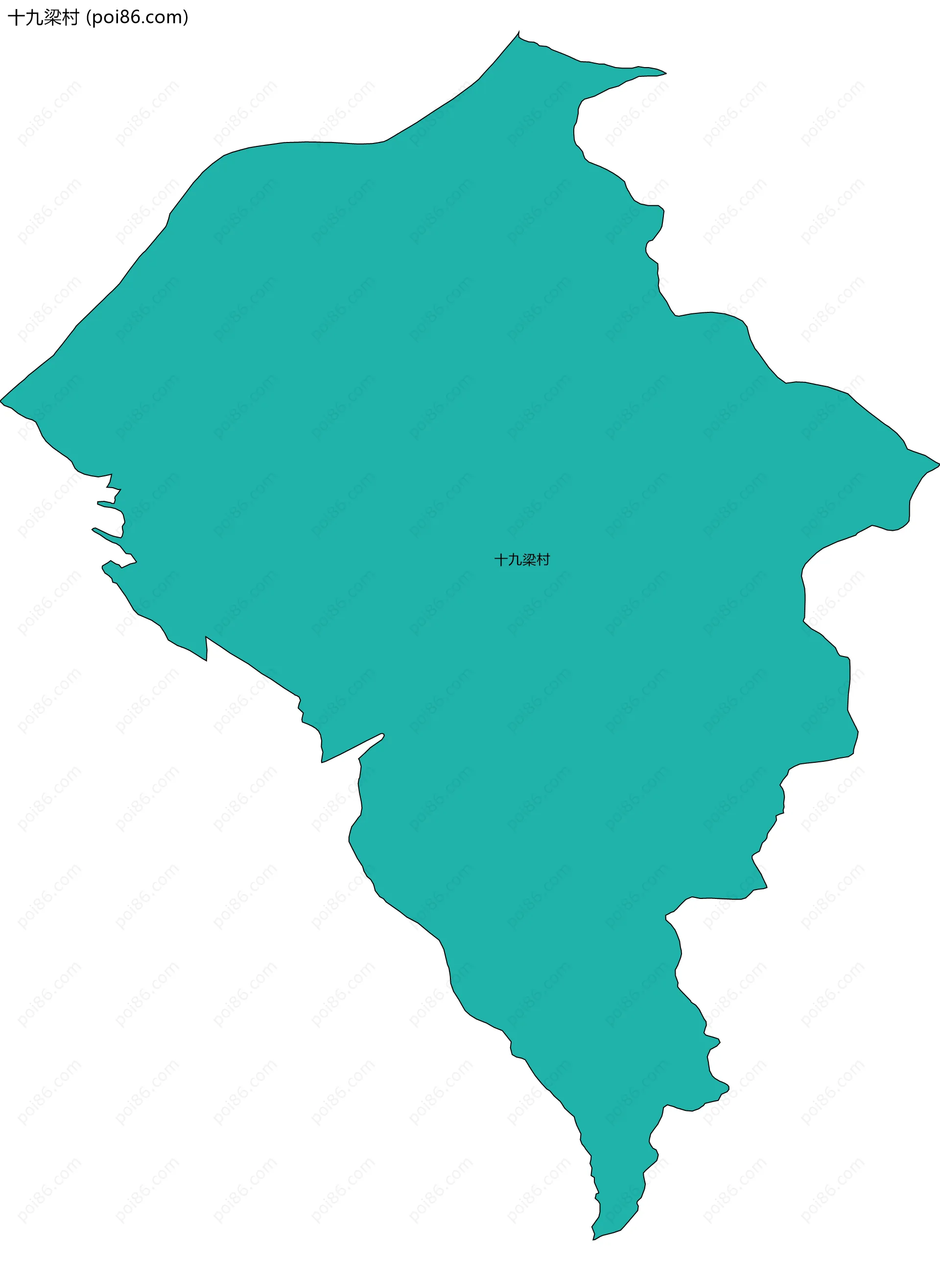 十九梁村边界地图