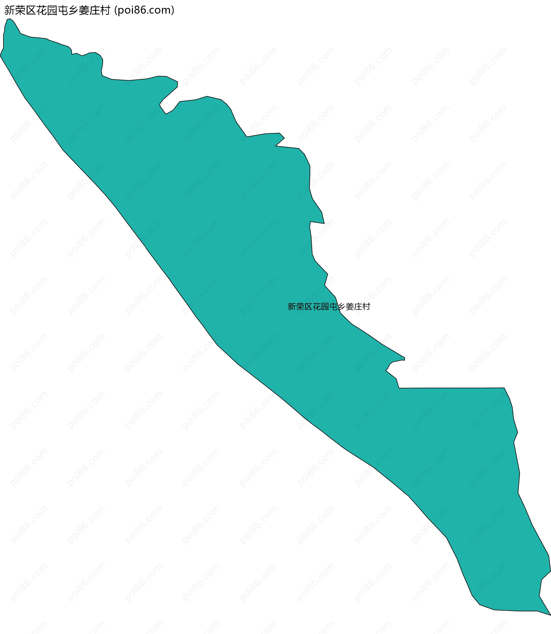 新荣区花园屯乡姜庄村边界地图