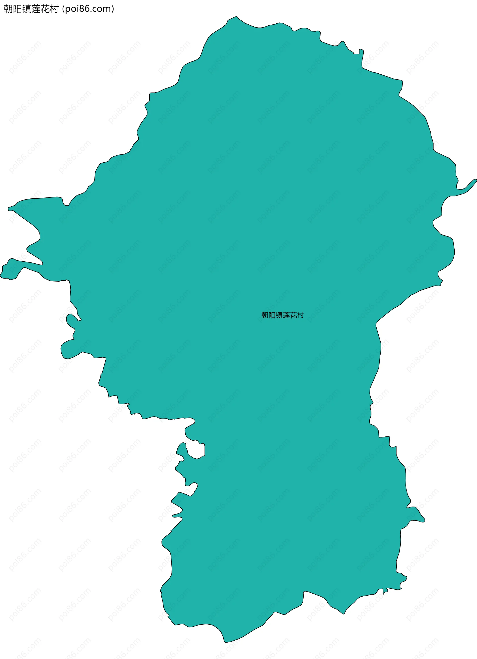 朝阳镇莲花村边界地图