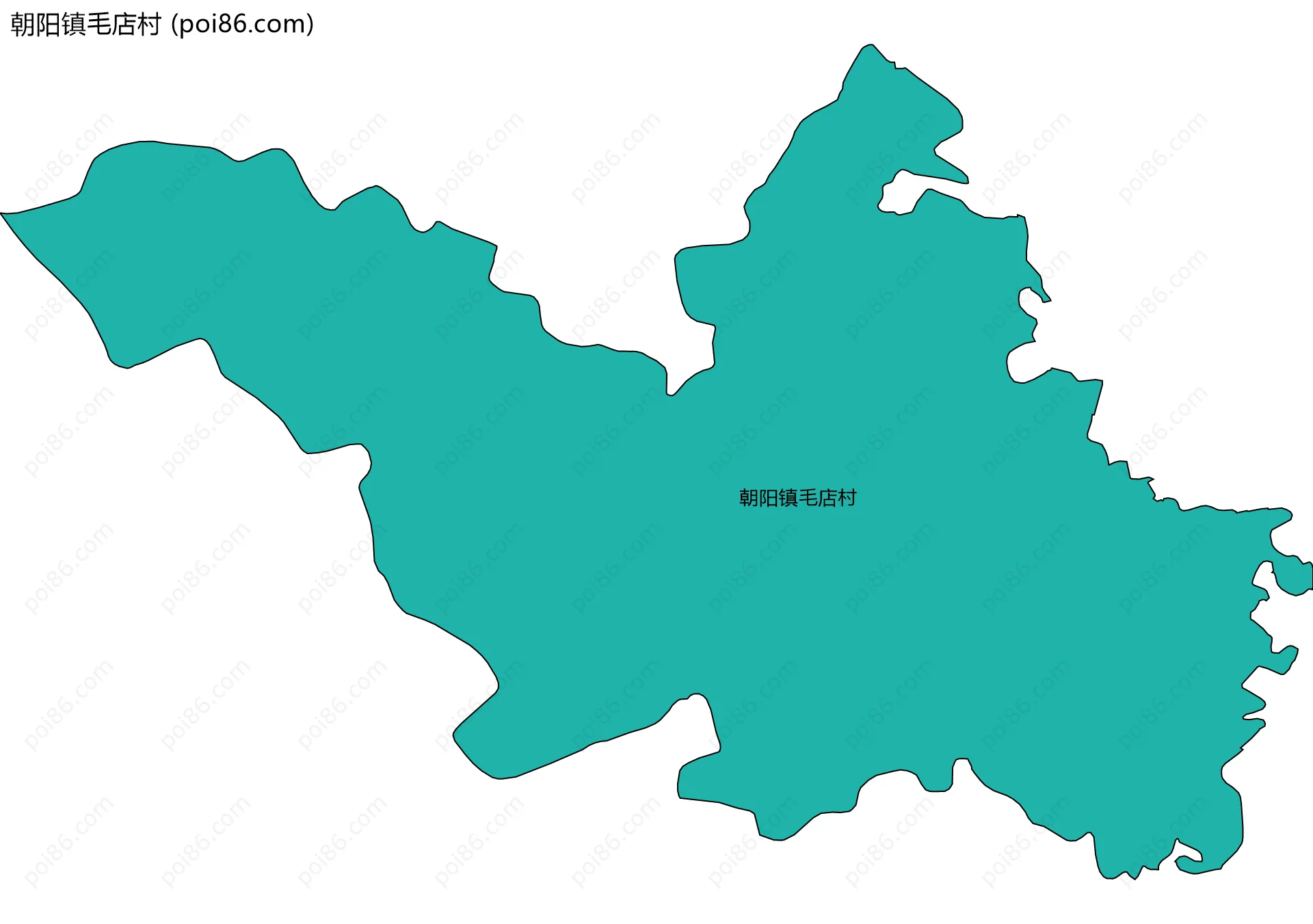 朝阳镇毛店村边界地图