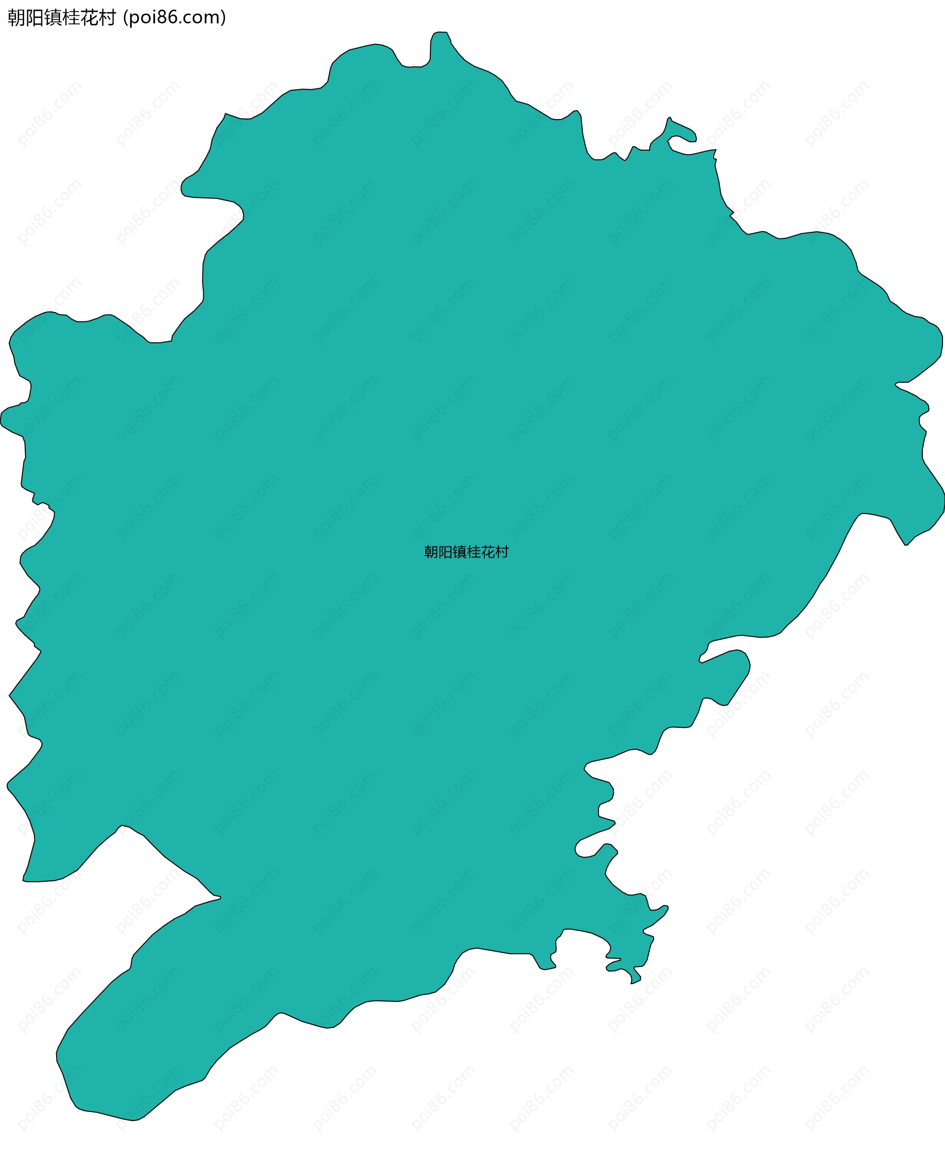 朝阳镇桂花村边界地图