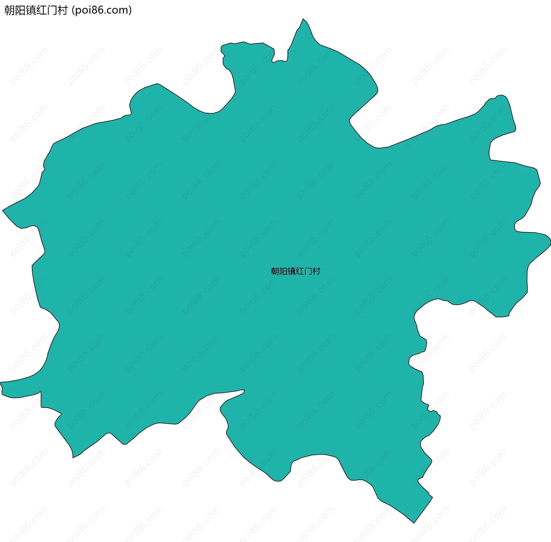 朝阳镇红门村边界地图
