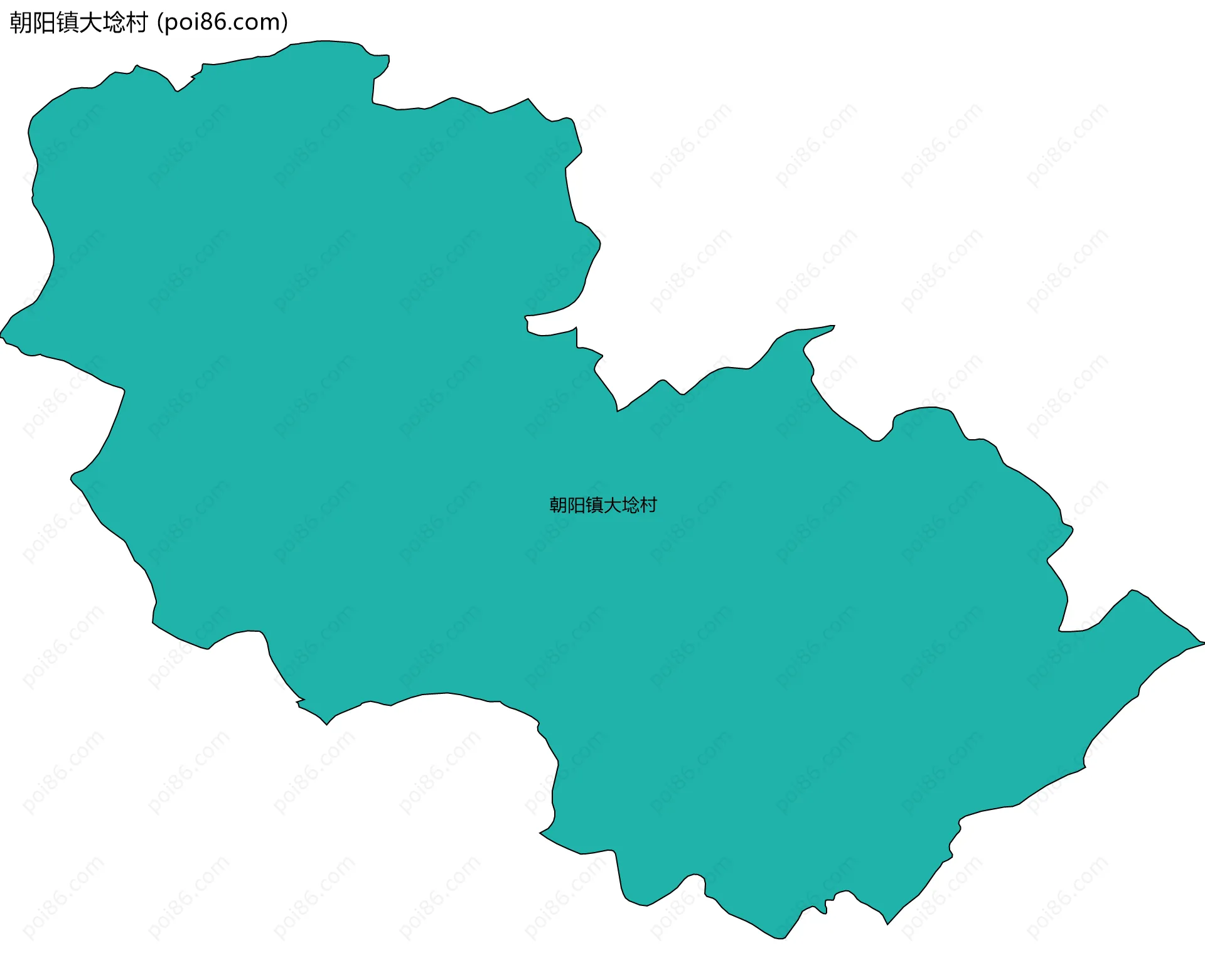 朝阳镇大埝村边界地图