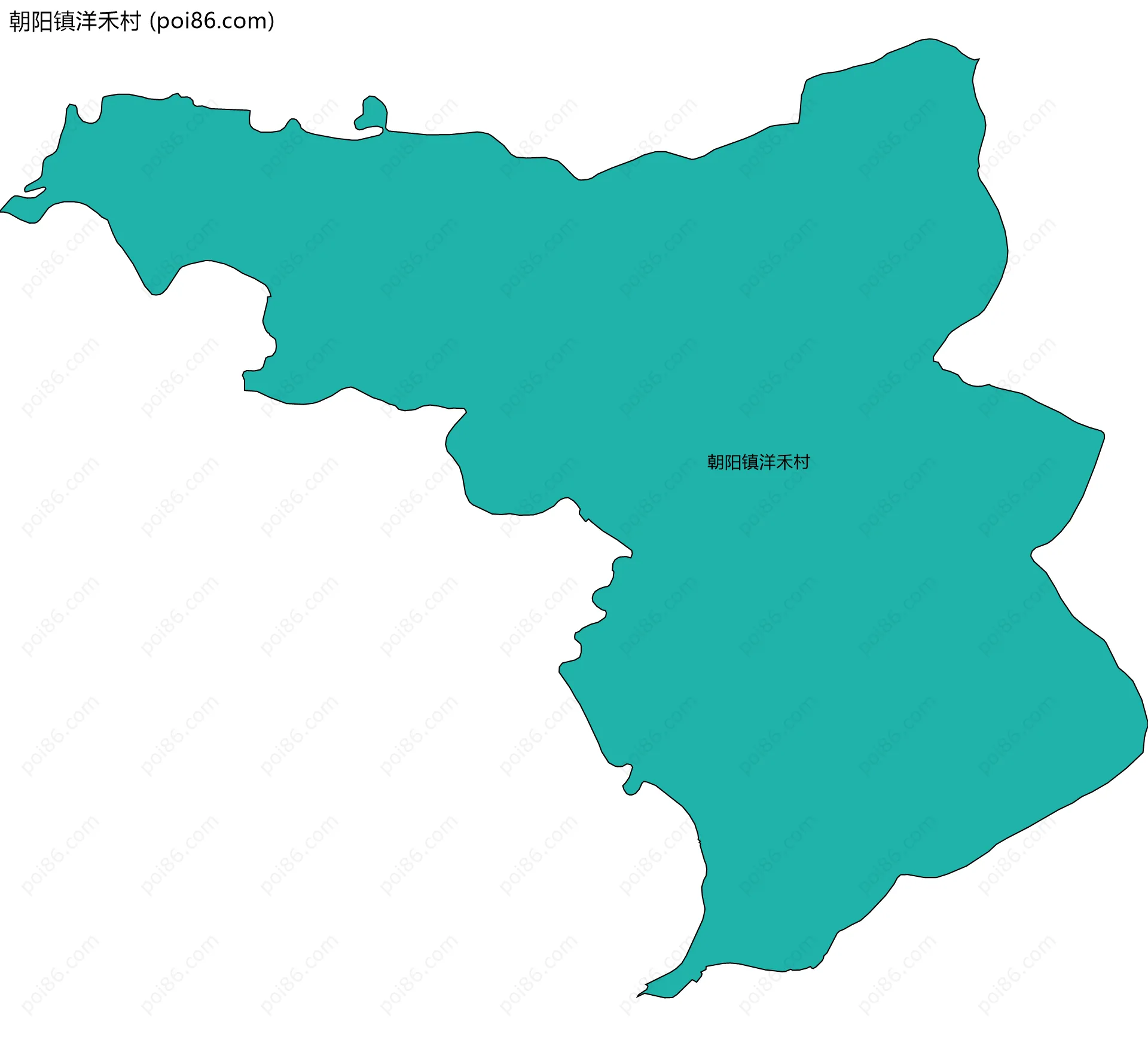 朝阳镇洋禾村边界地图