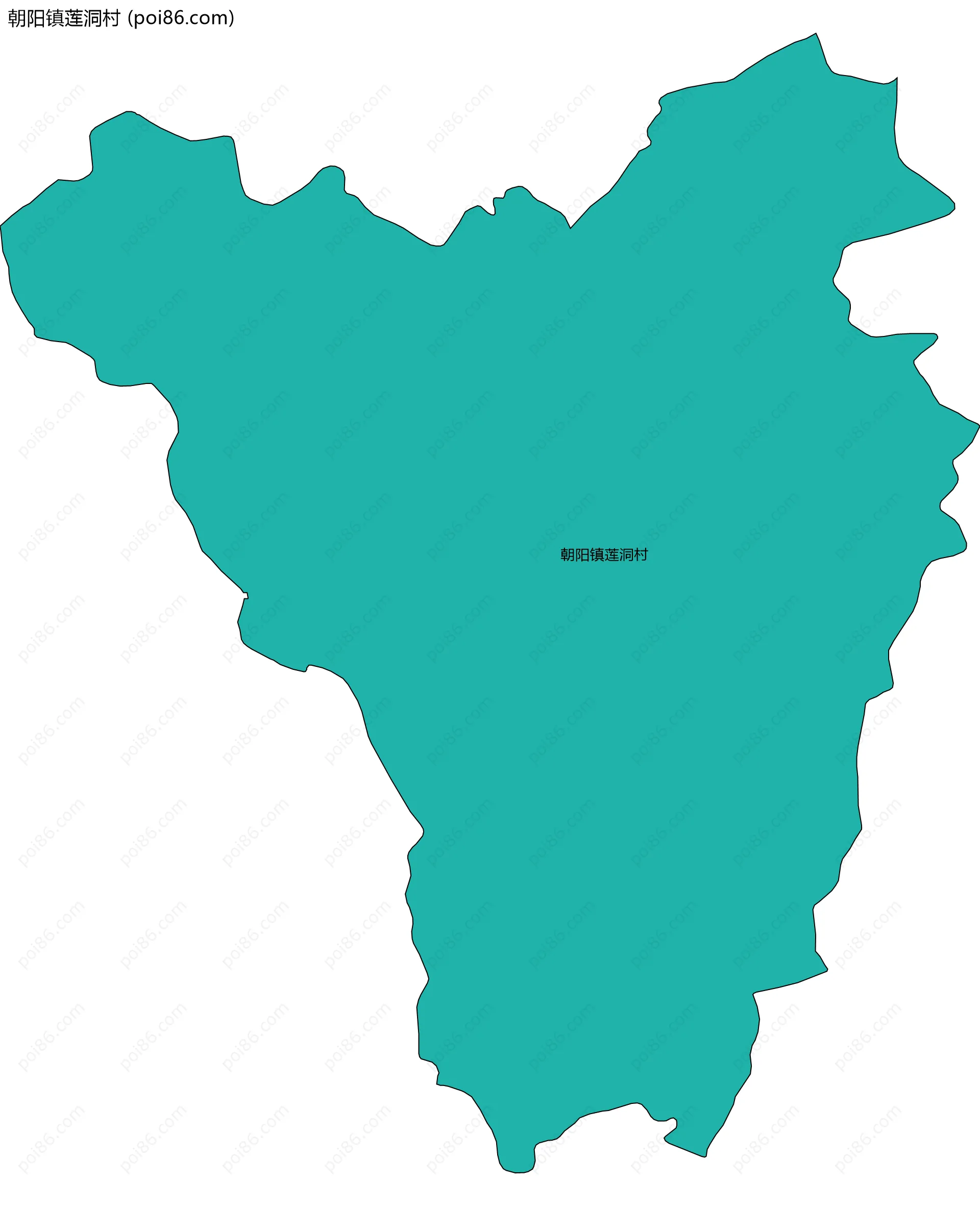 朝阳镇莲洞村边界地图