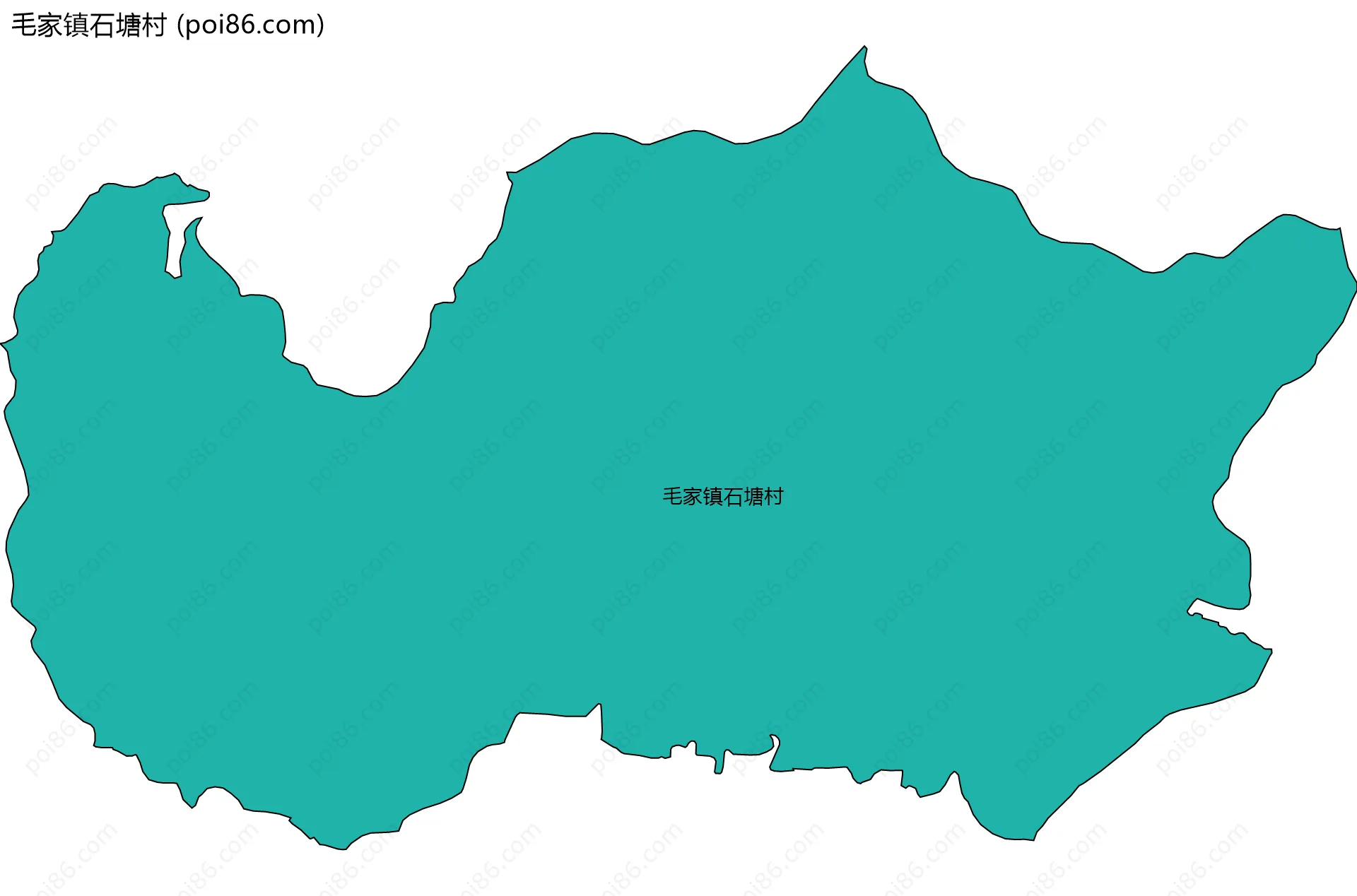 毛家镇石塘村边界地图