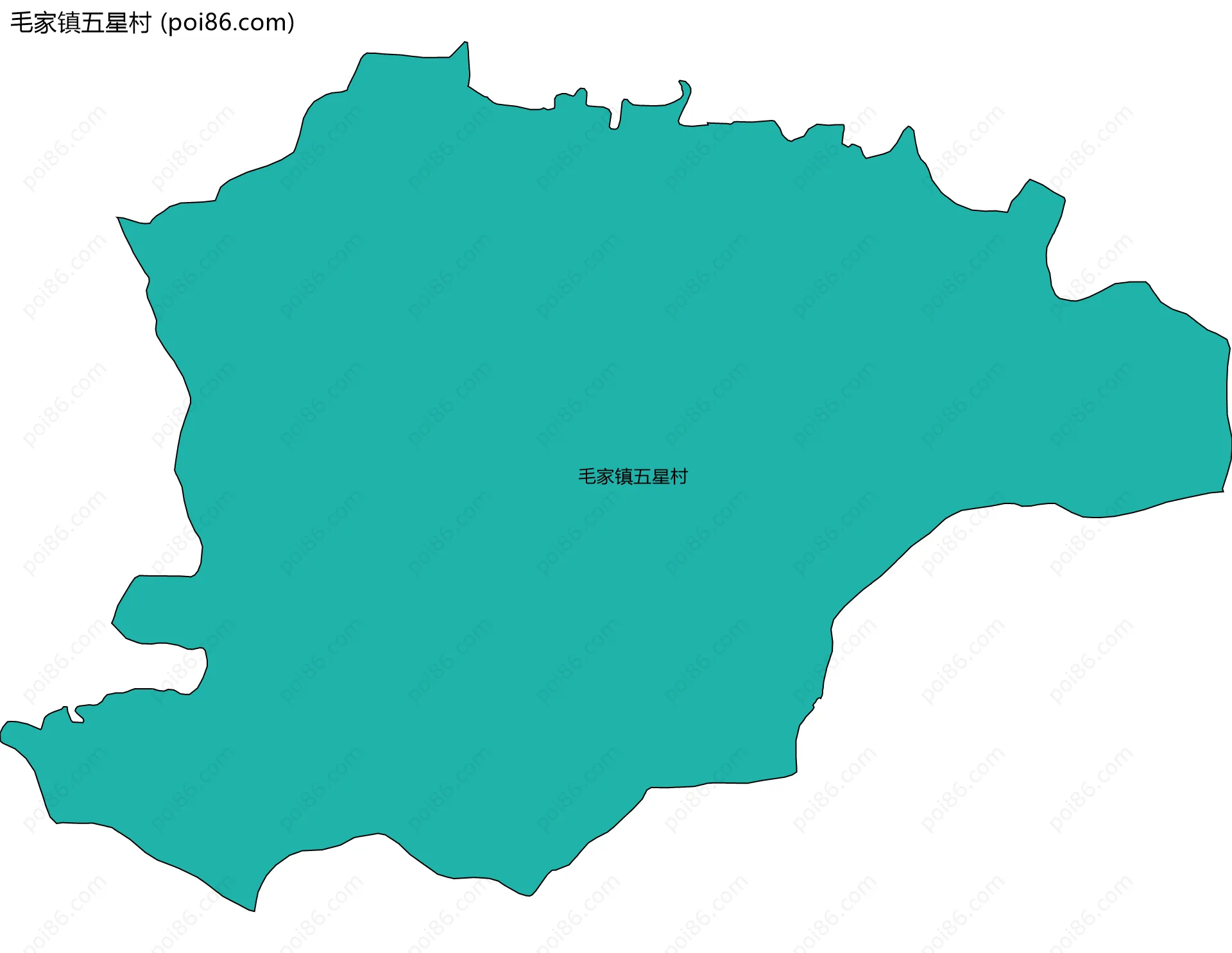 毛家镇五星村边界地图