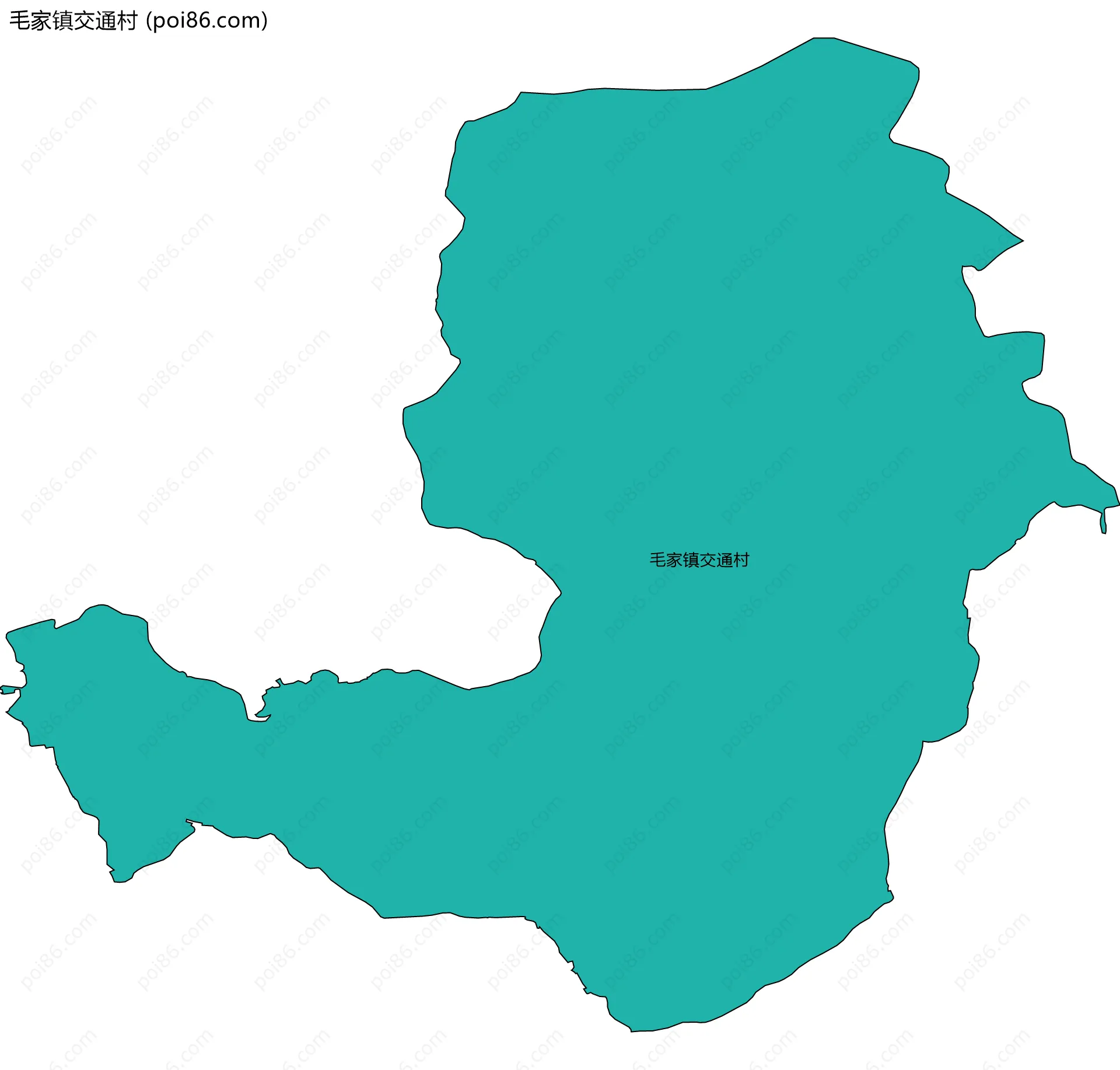 毛家镇交通村边界地图