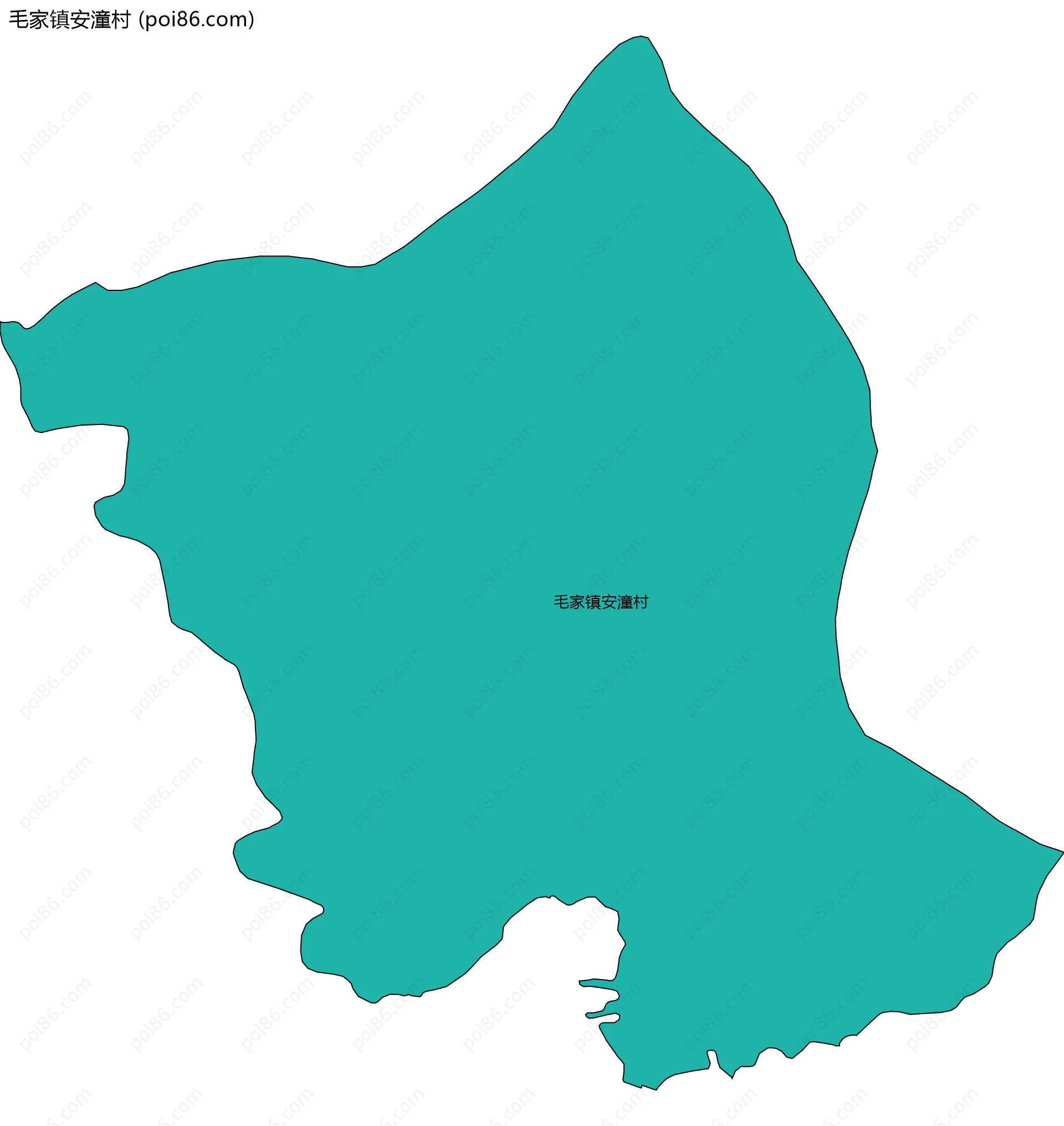 毛家镇安潼村边界地图