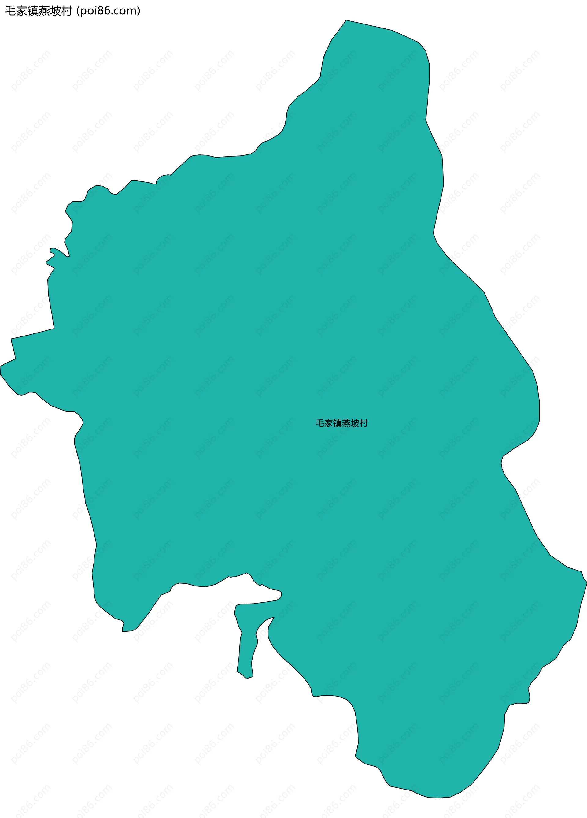 毛家镇燕坡村边界地图