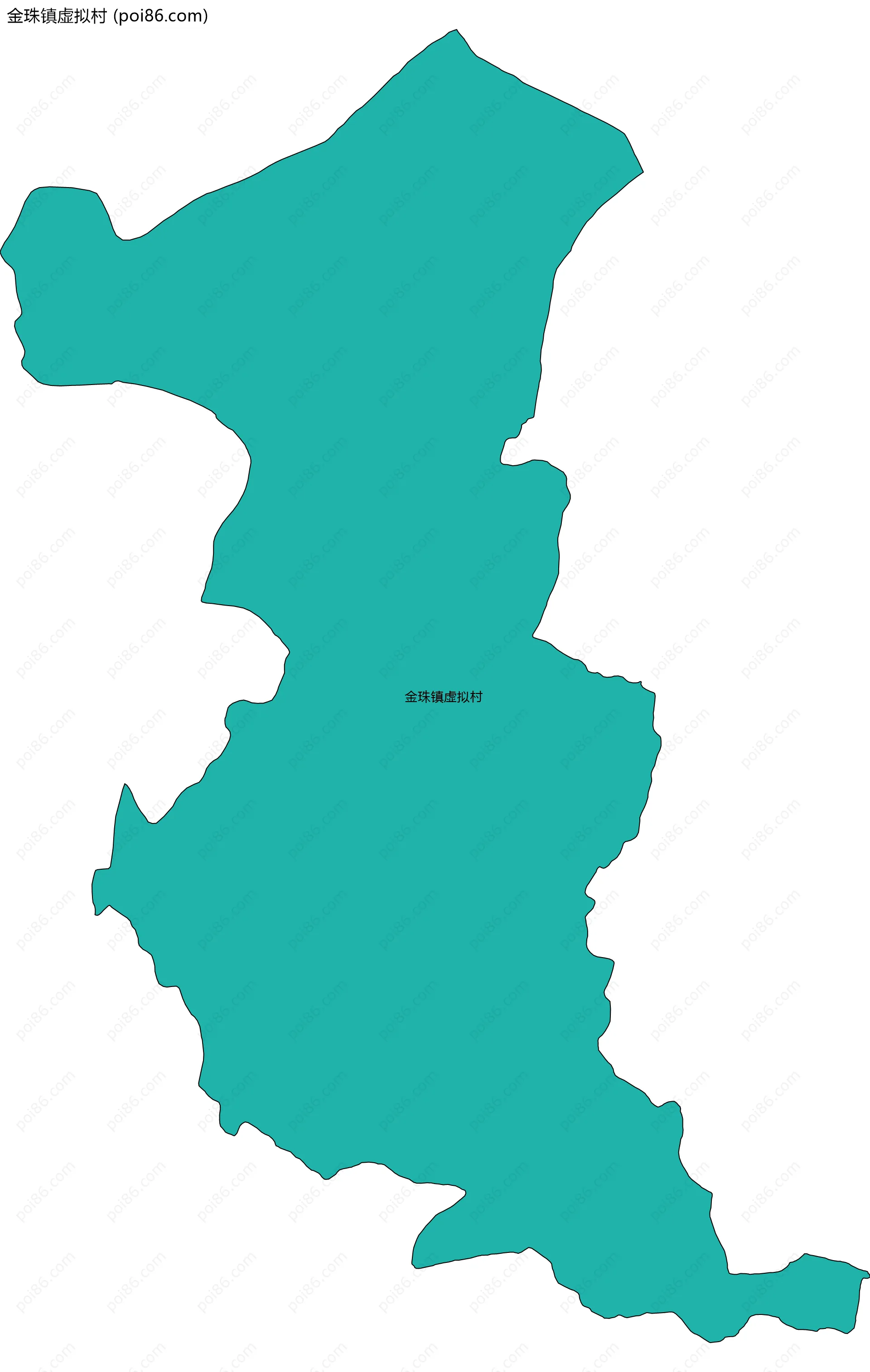 金珠镇虚拟村边界地图
