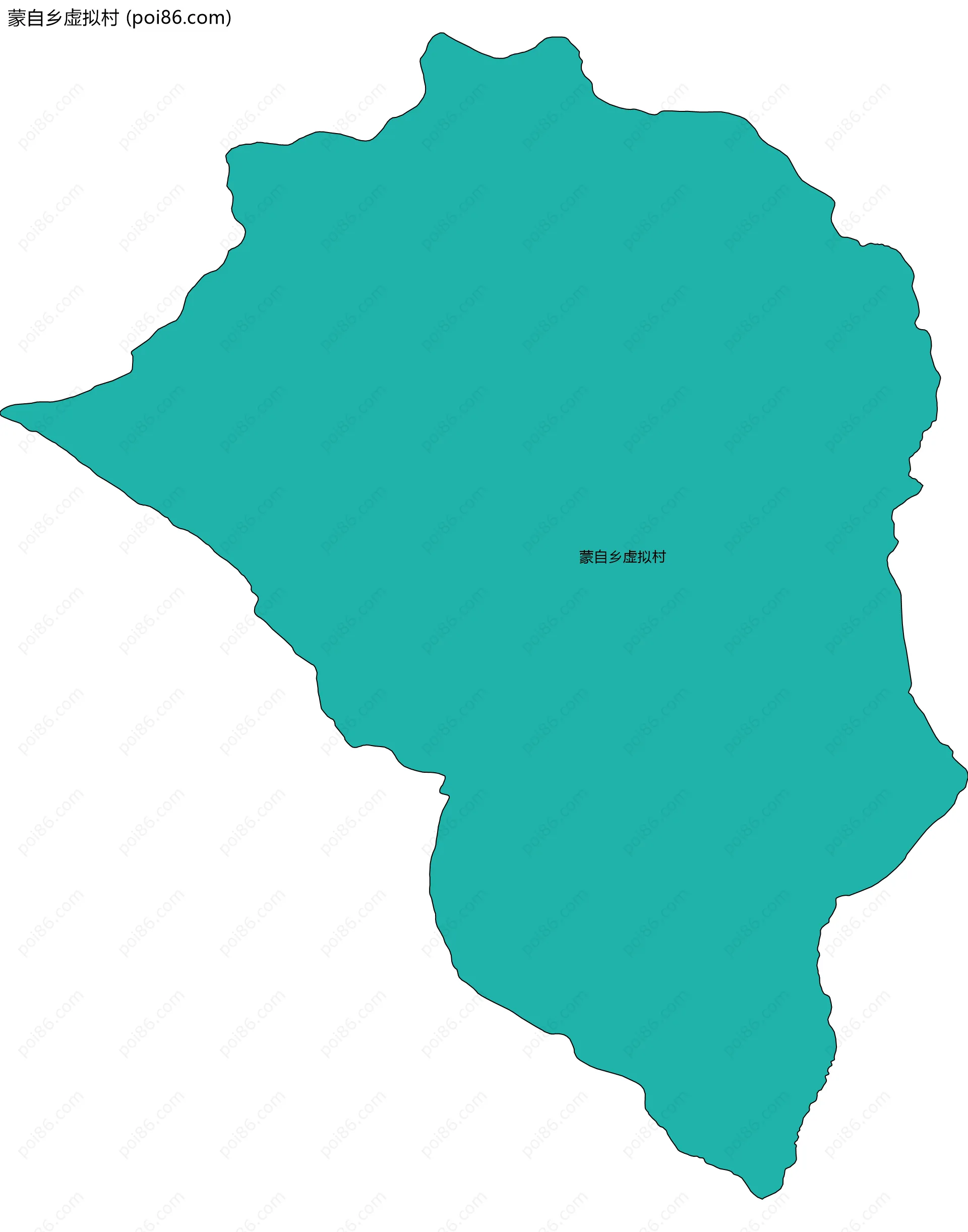 蒙自乡虚拟村边界地图