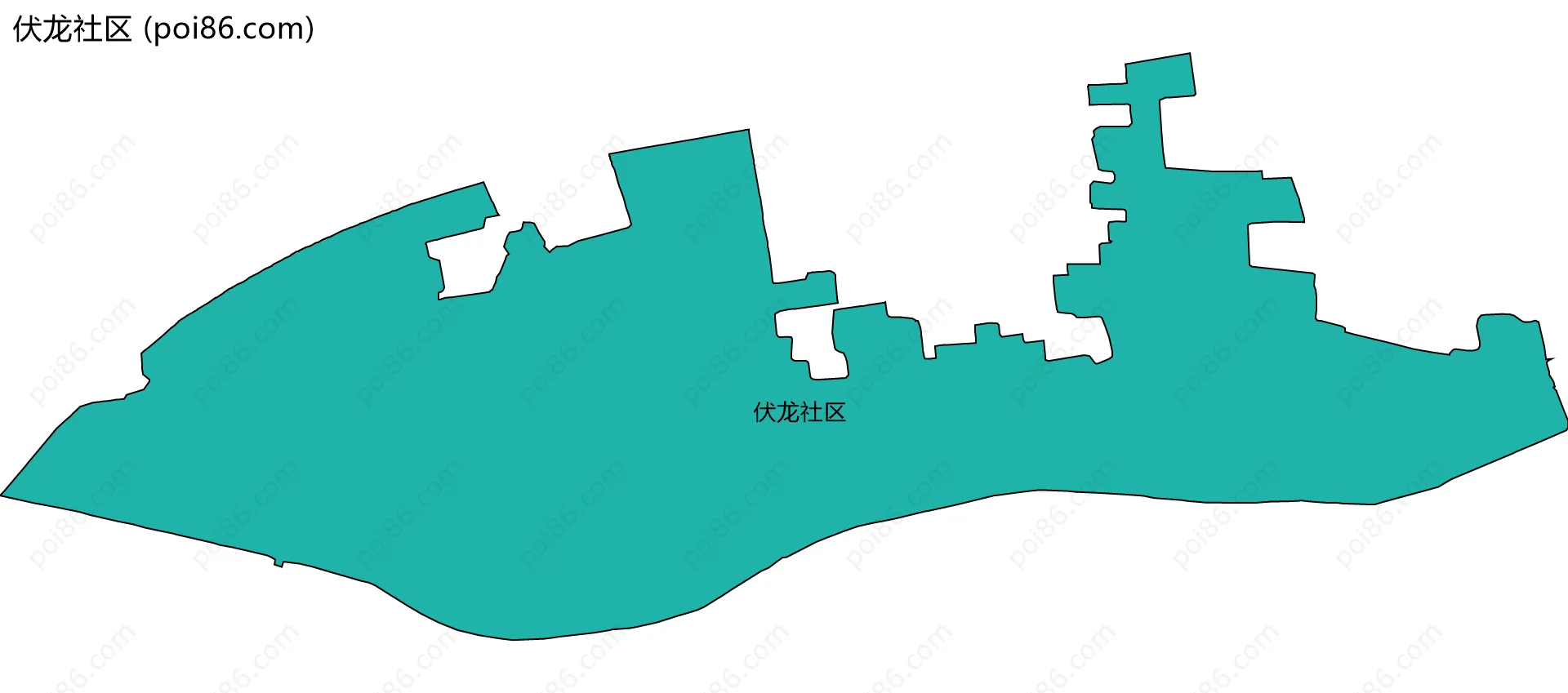 伏龙社区边界地图