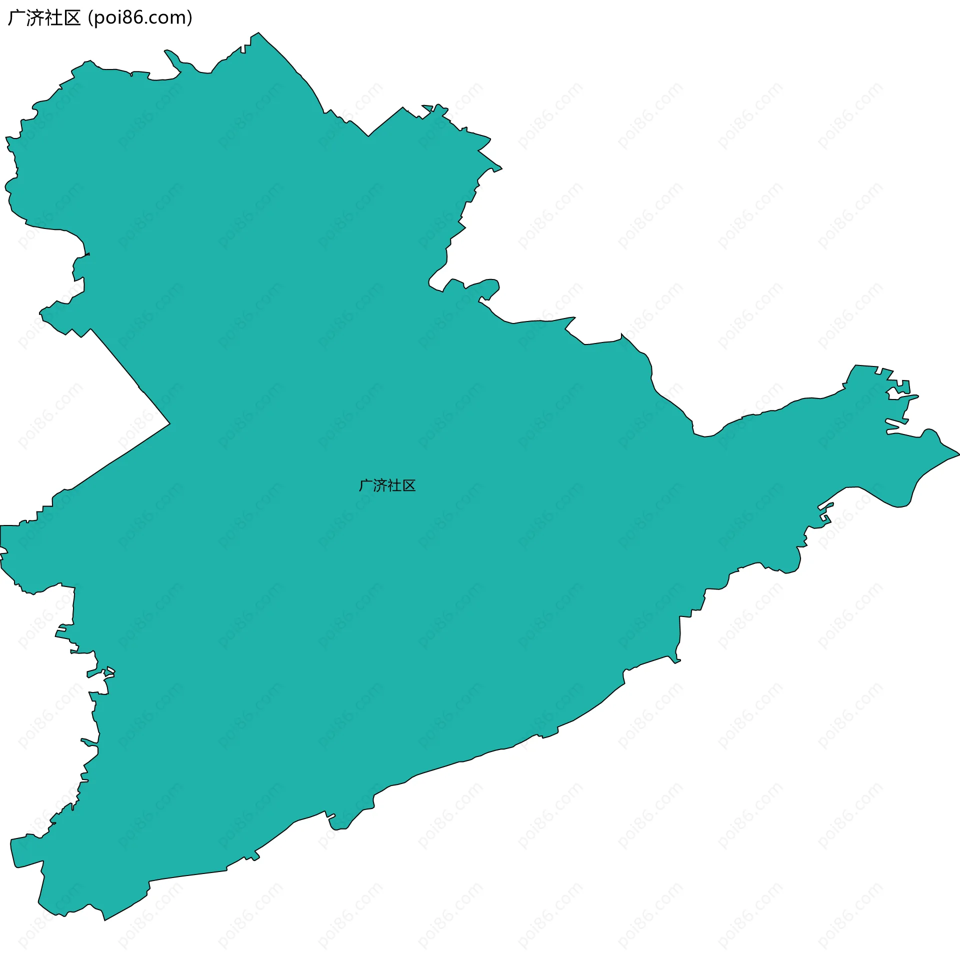 广济社区边界地图