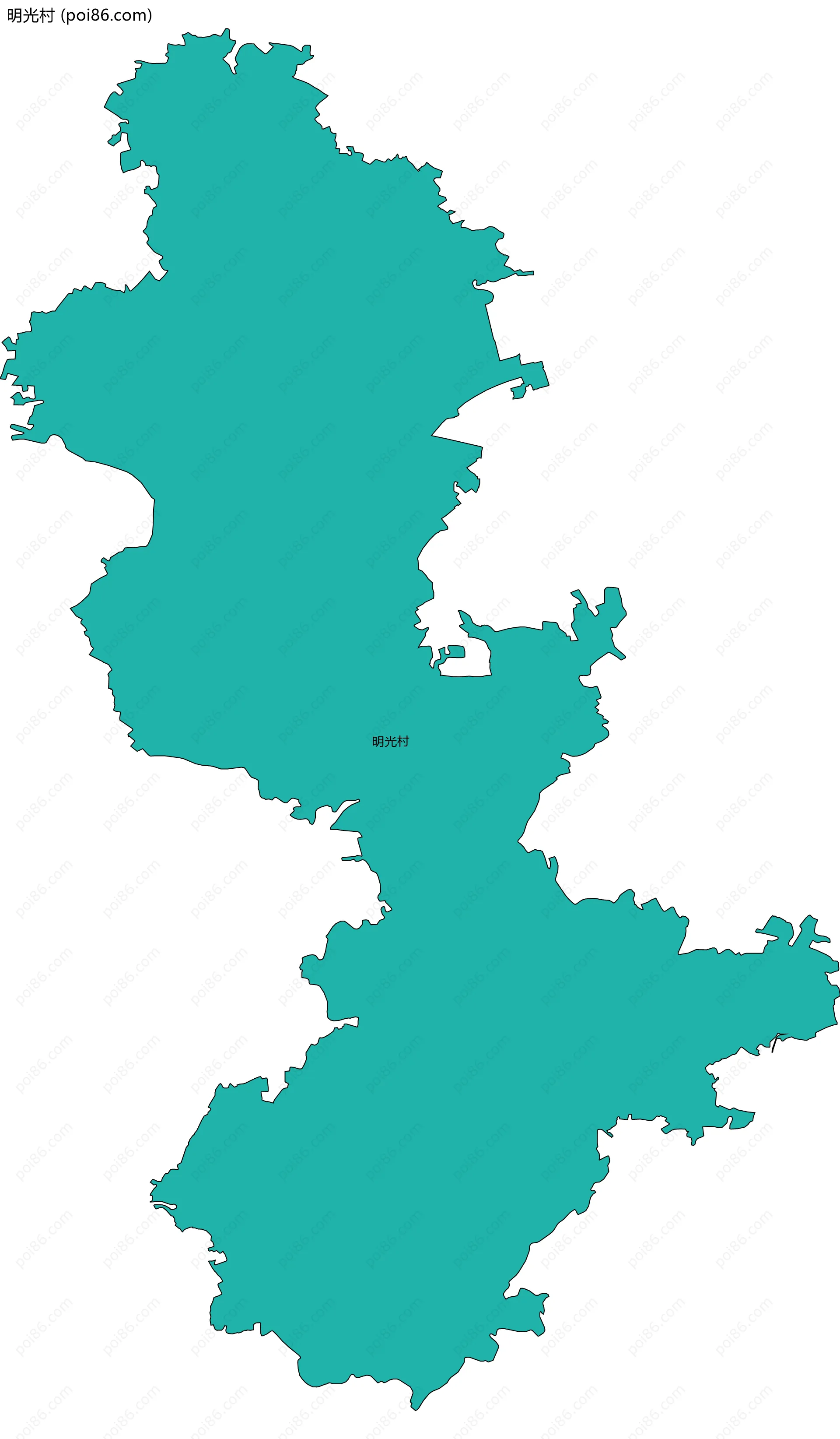 明光村边界地图