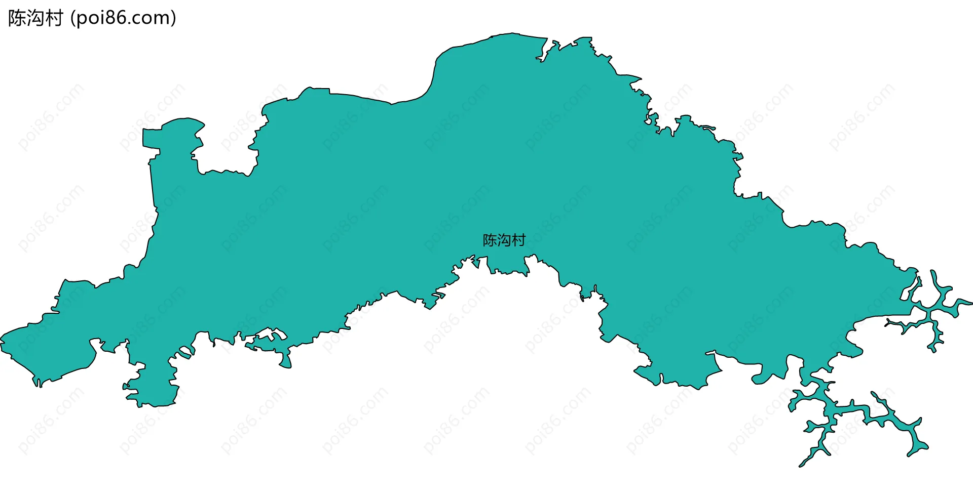 陈沟村边界地图