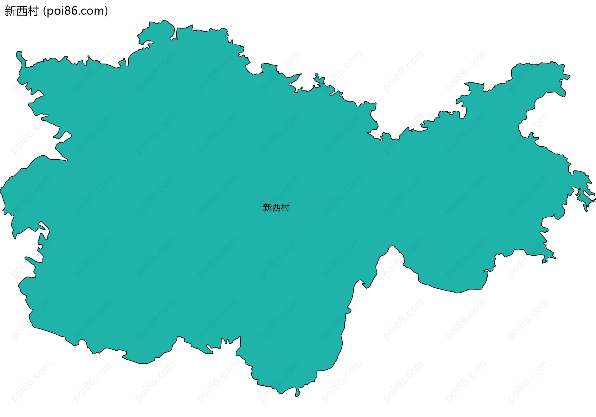 新西村边界地图