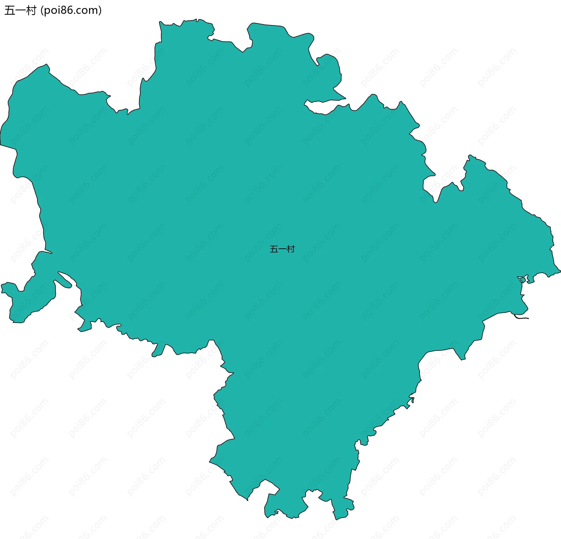 五一村边界地图