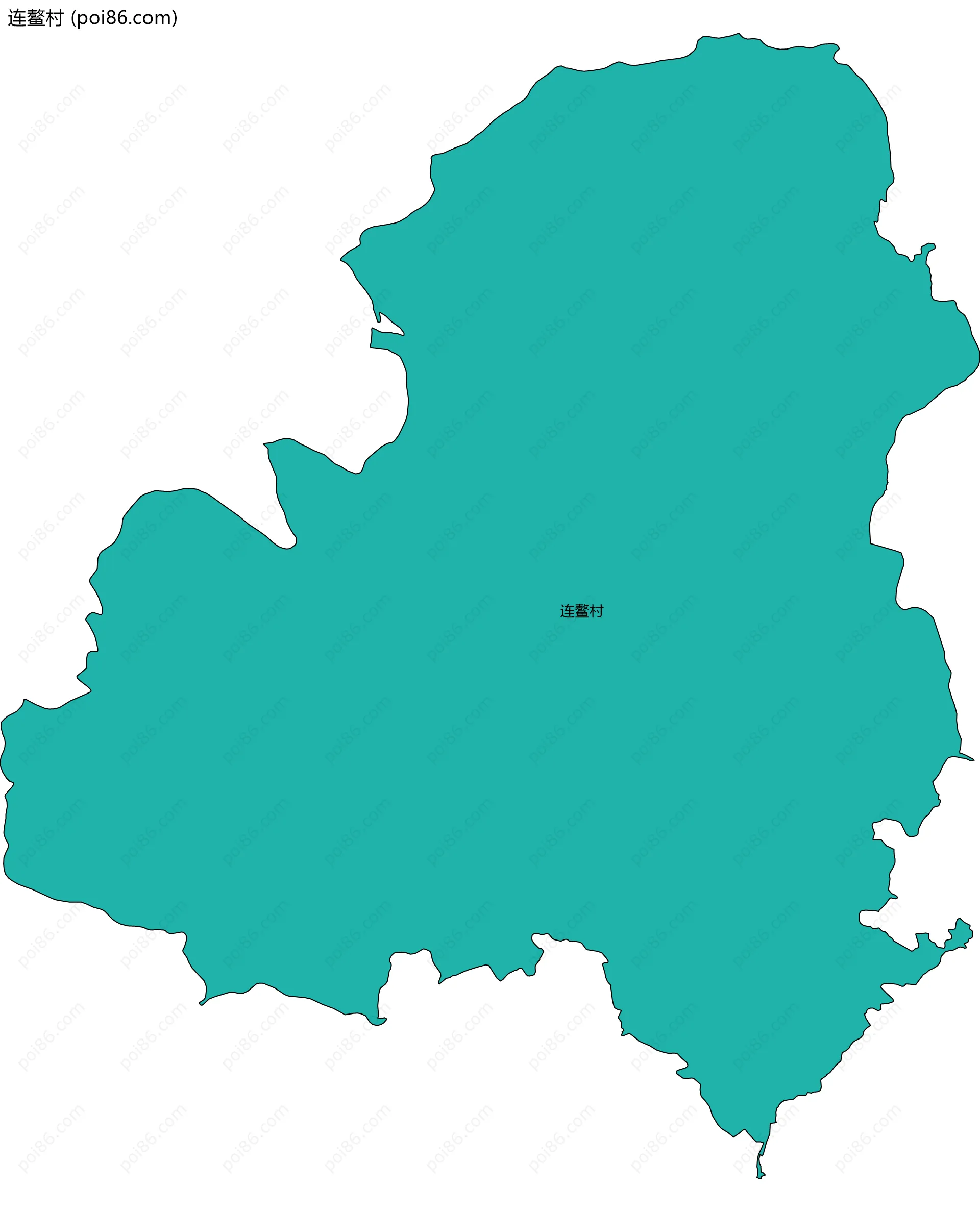 连鳌村边界地图