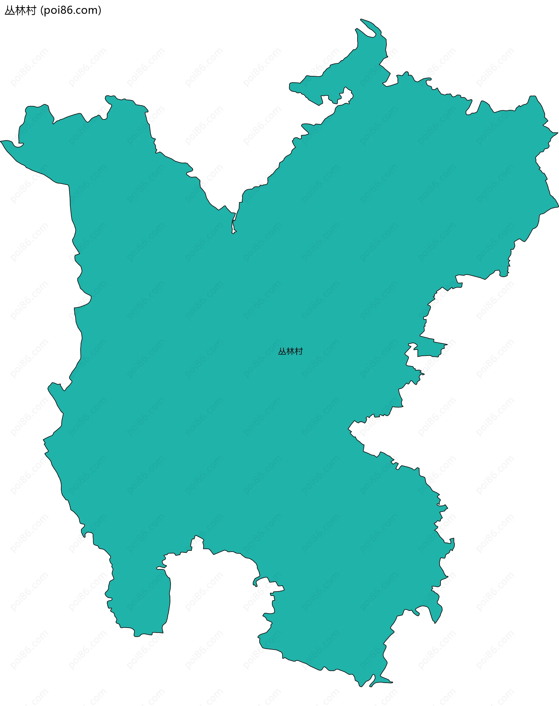 丛林村边界地图