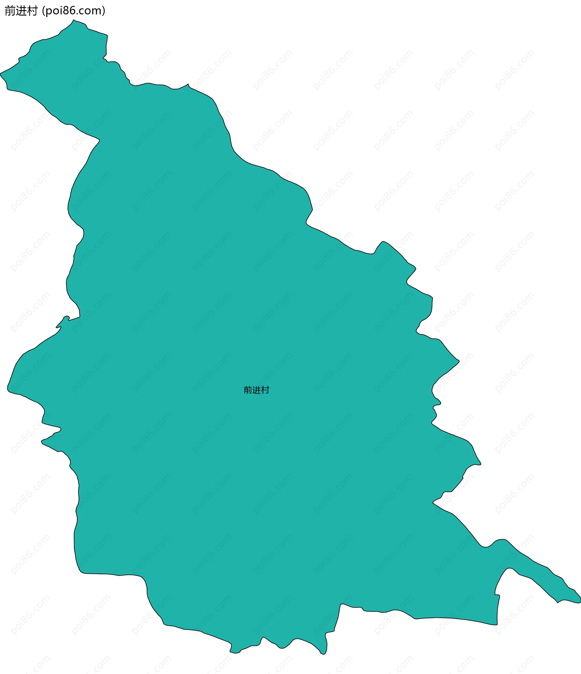 前进村边界地图