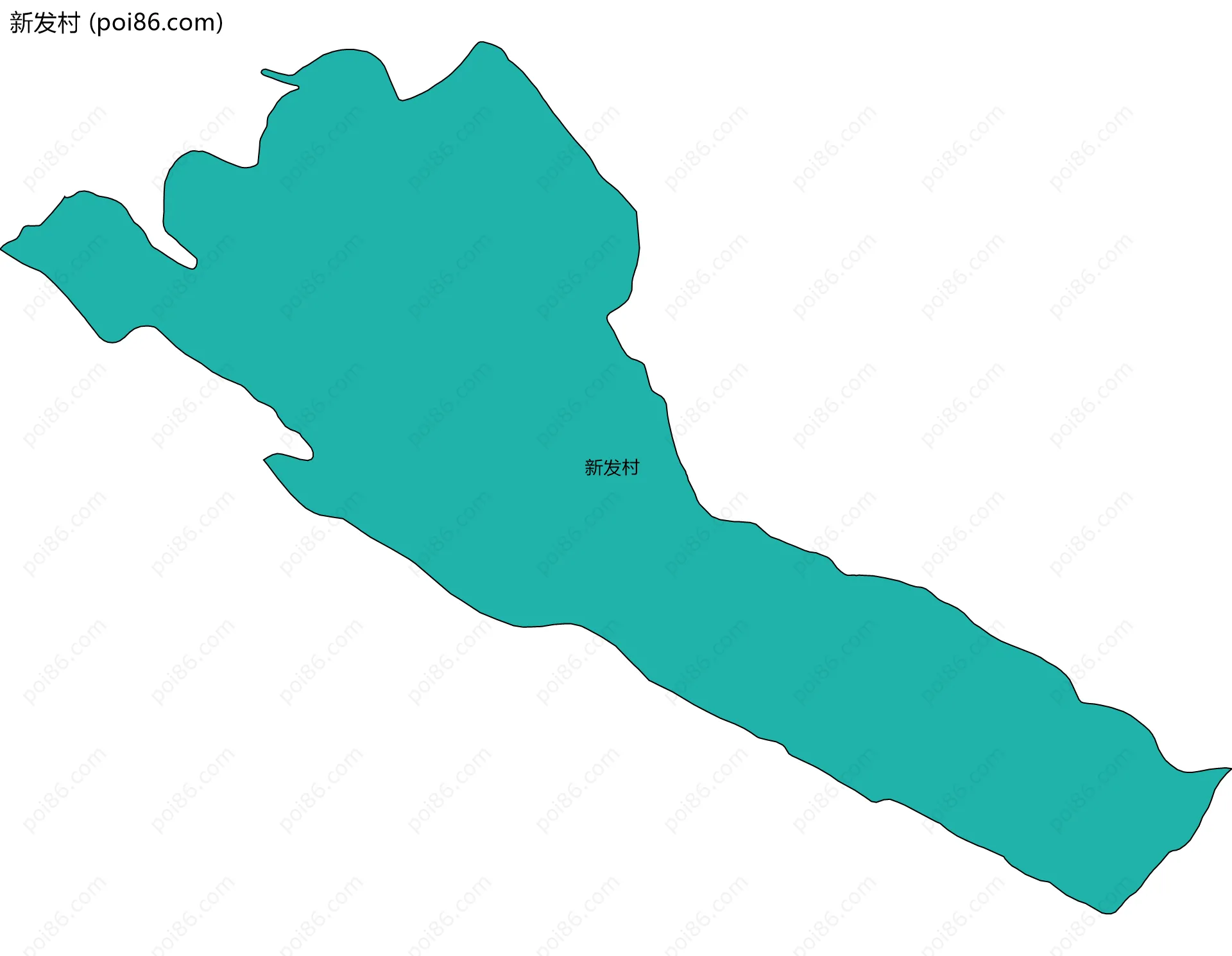 新发村边界地图