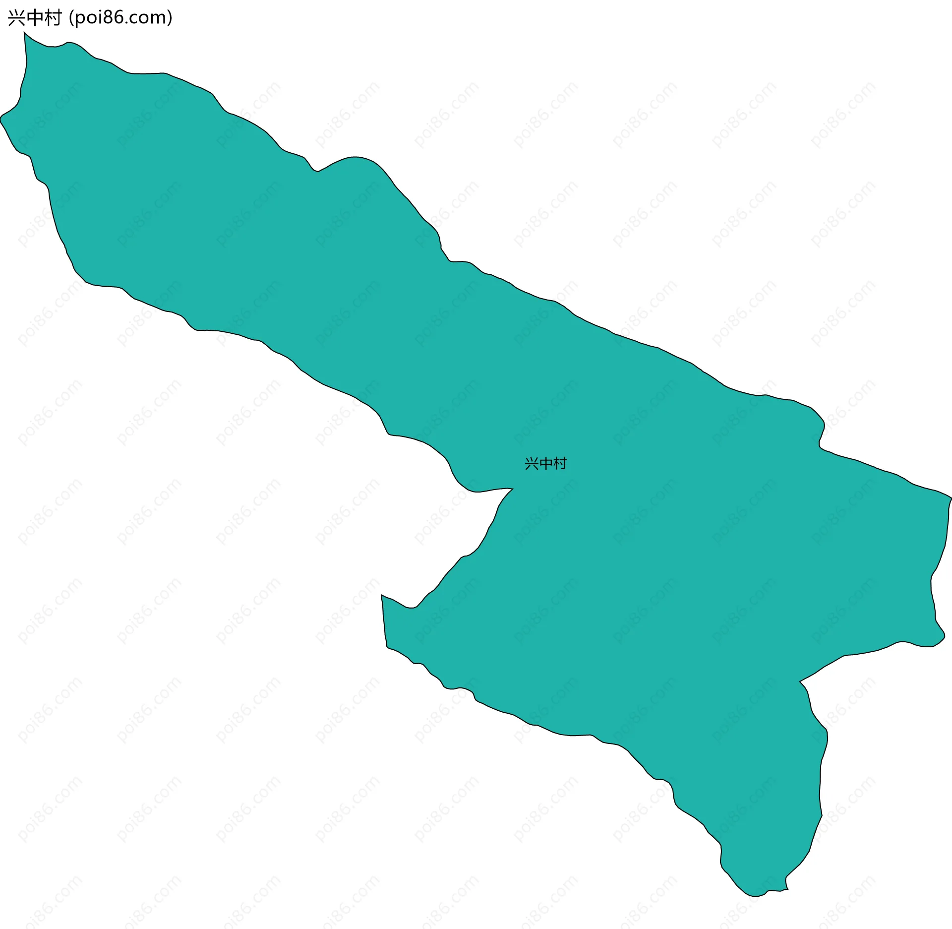 兴中村边界地图