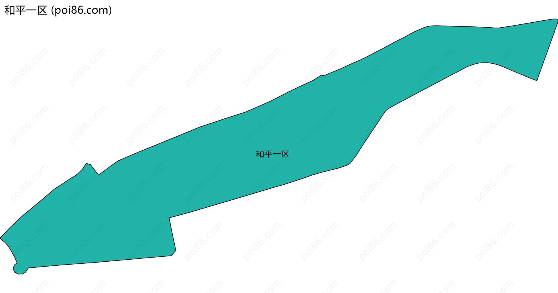 和平一区边界地图