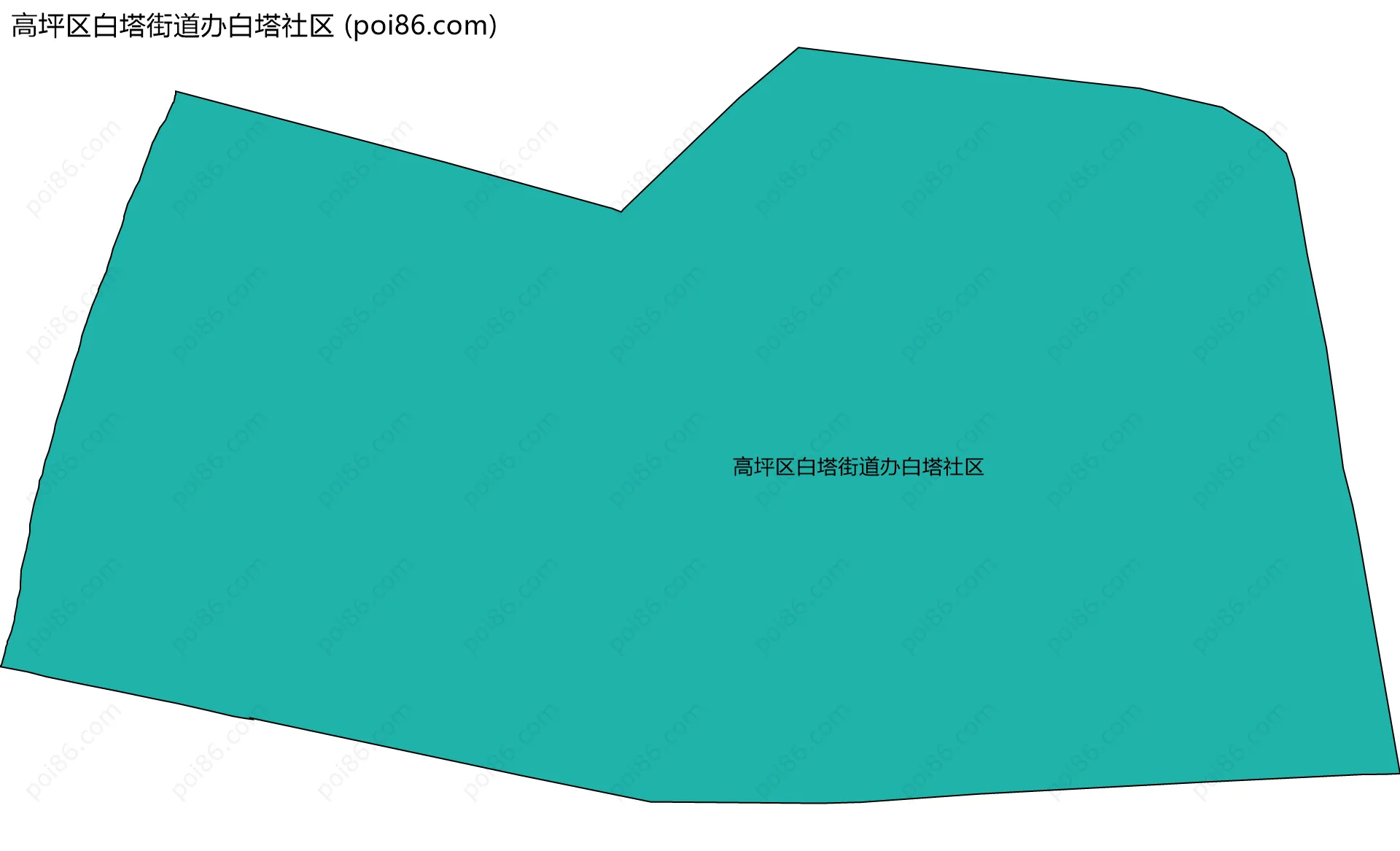 高坪区白塔街道办白塔社区边界地图