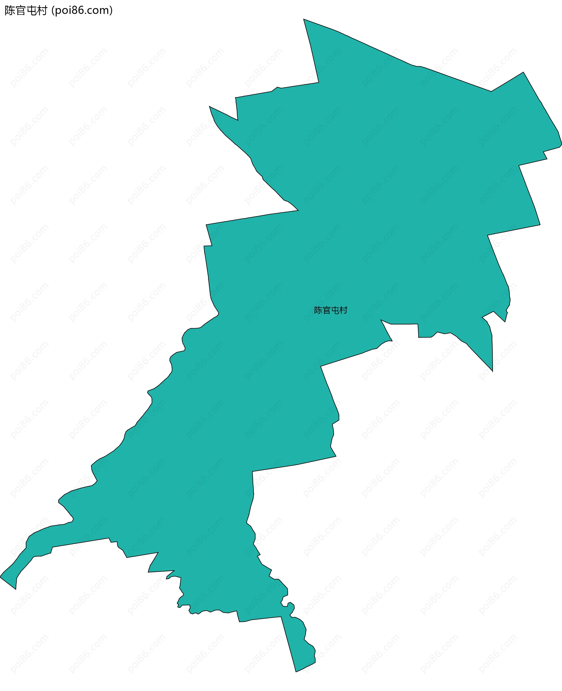 陈官屯村边界地图