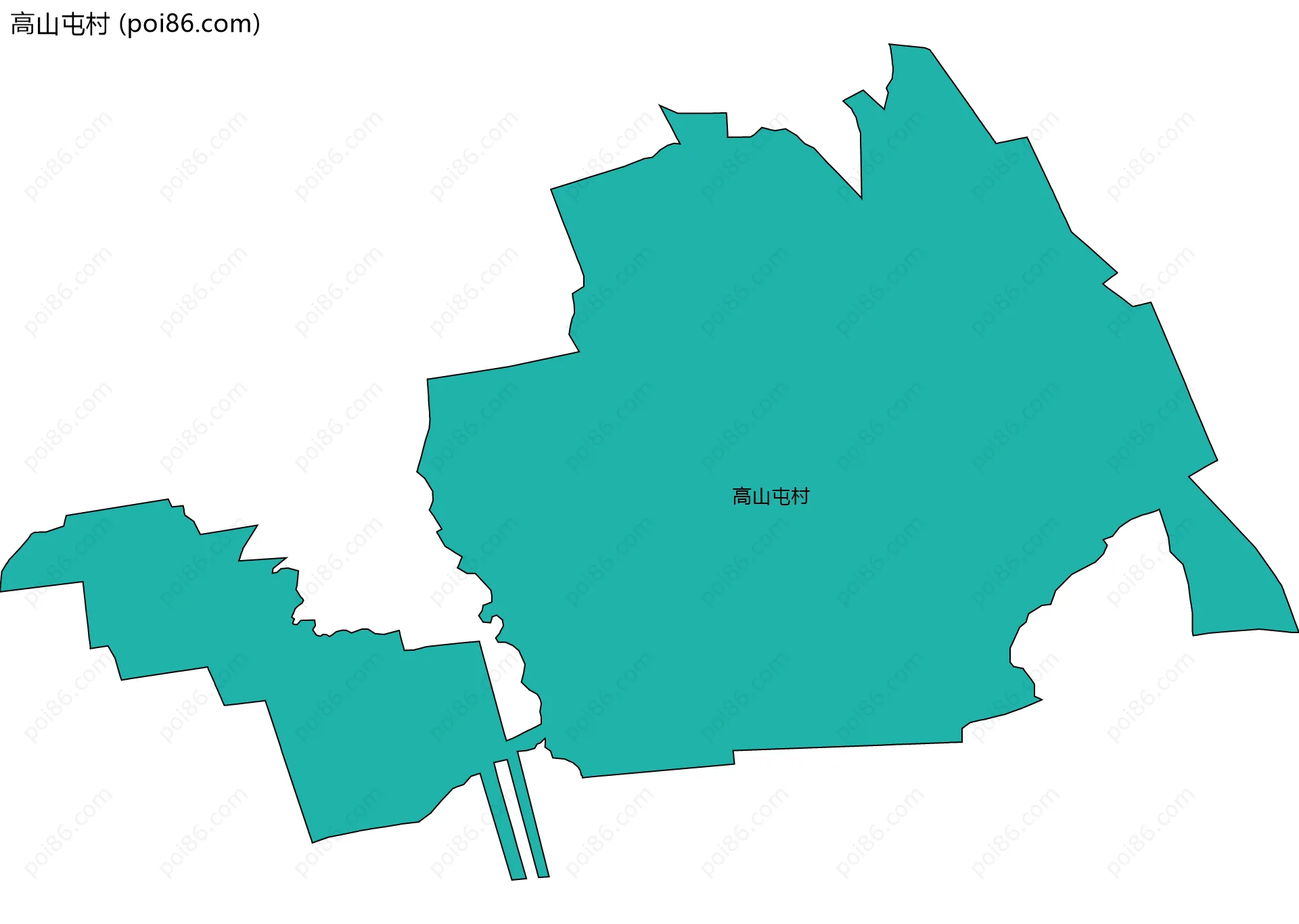 高山屯村边界地图