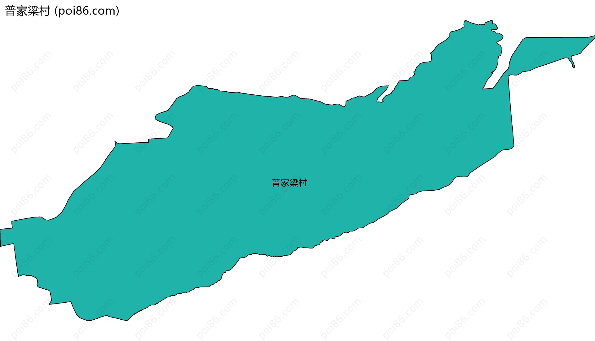 普家梁村边界地图