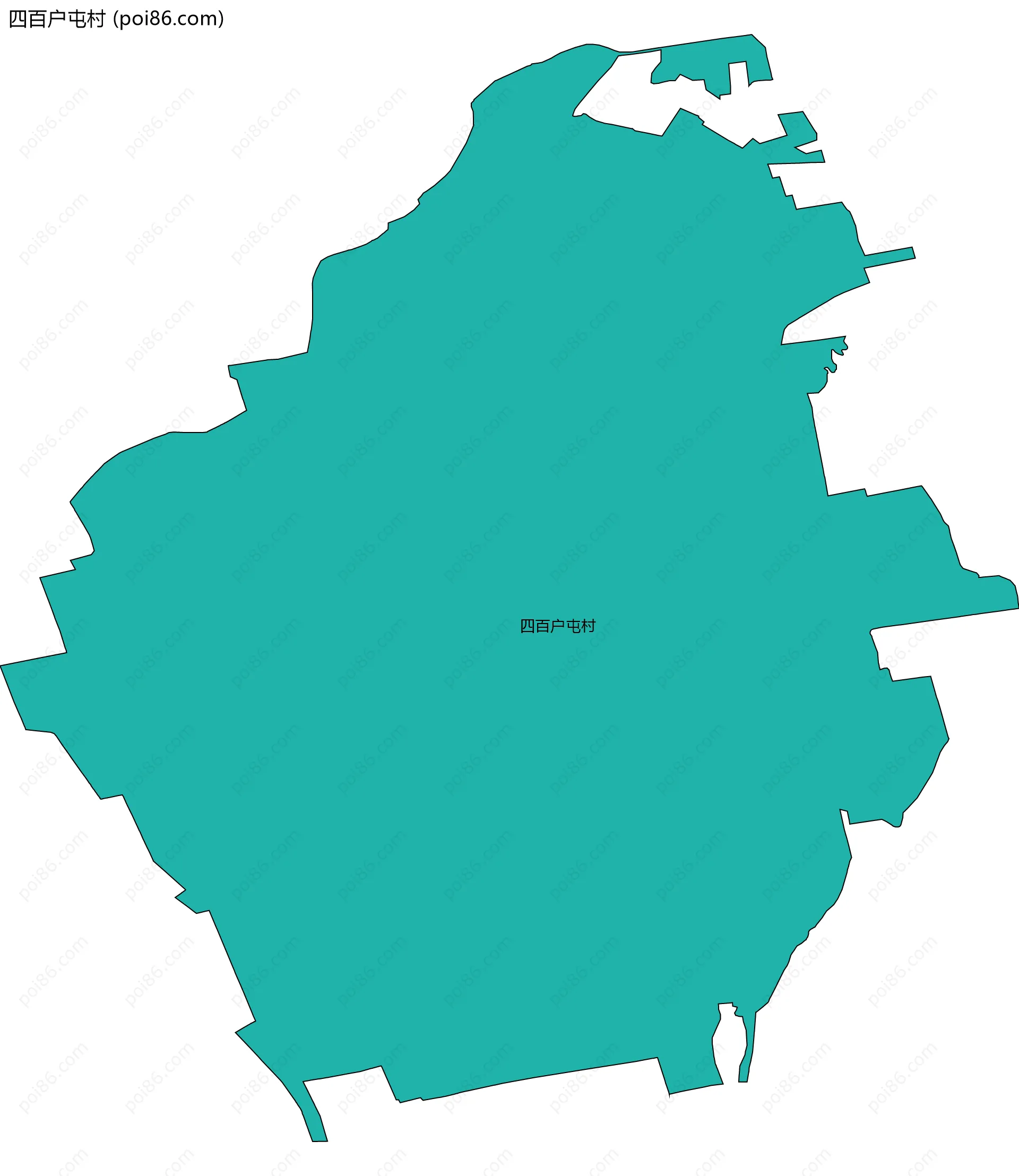 四百户屯村边界地图