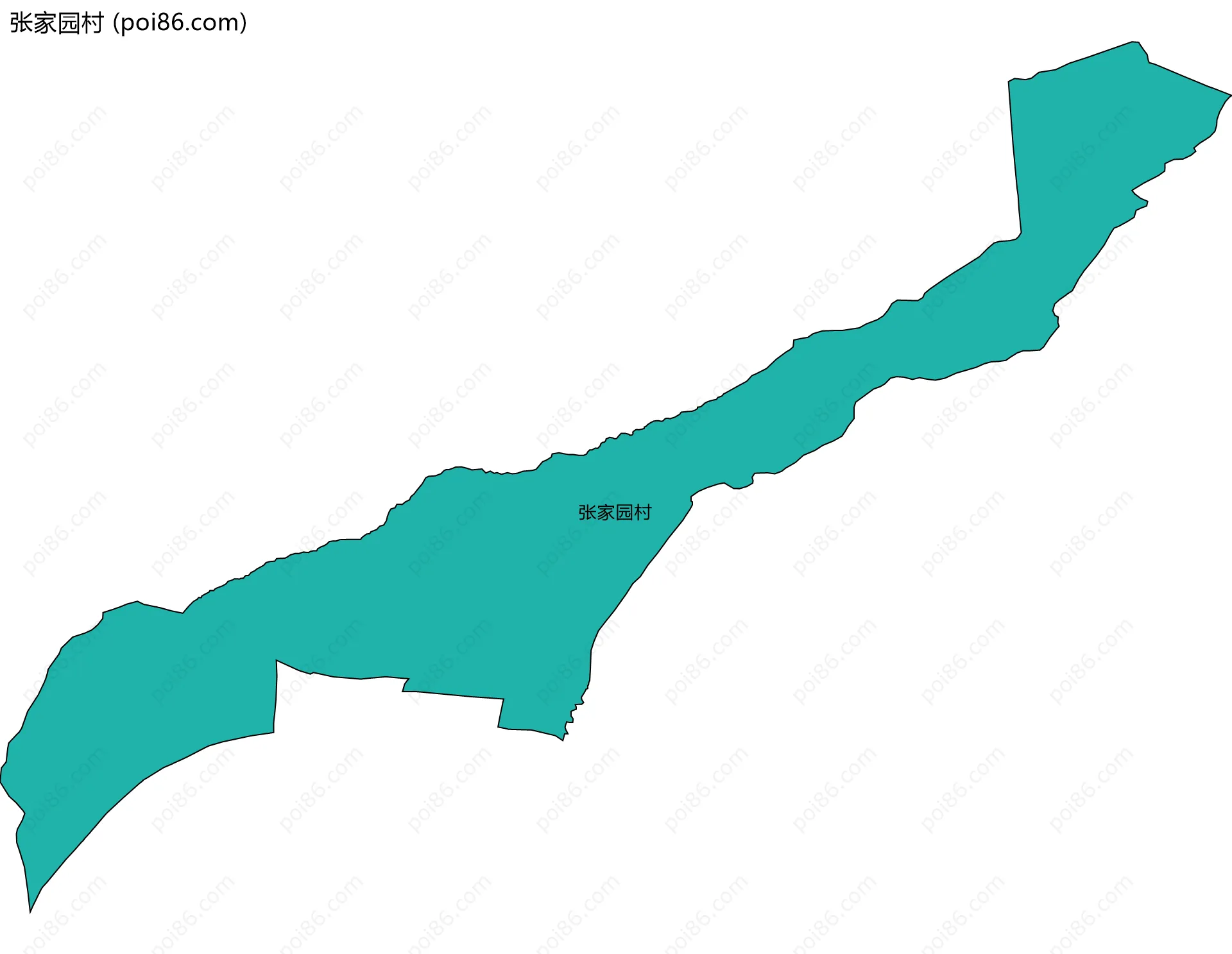 张家园村边界地图