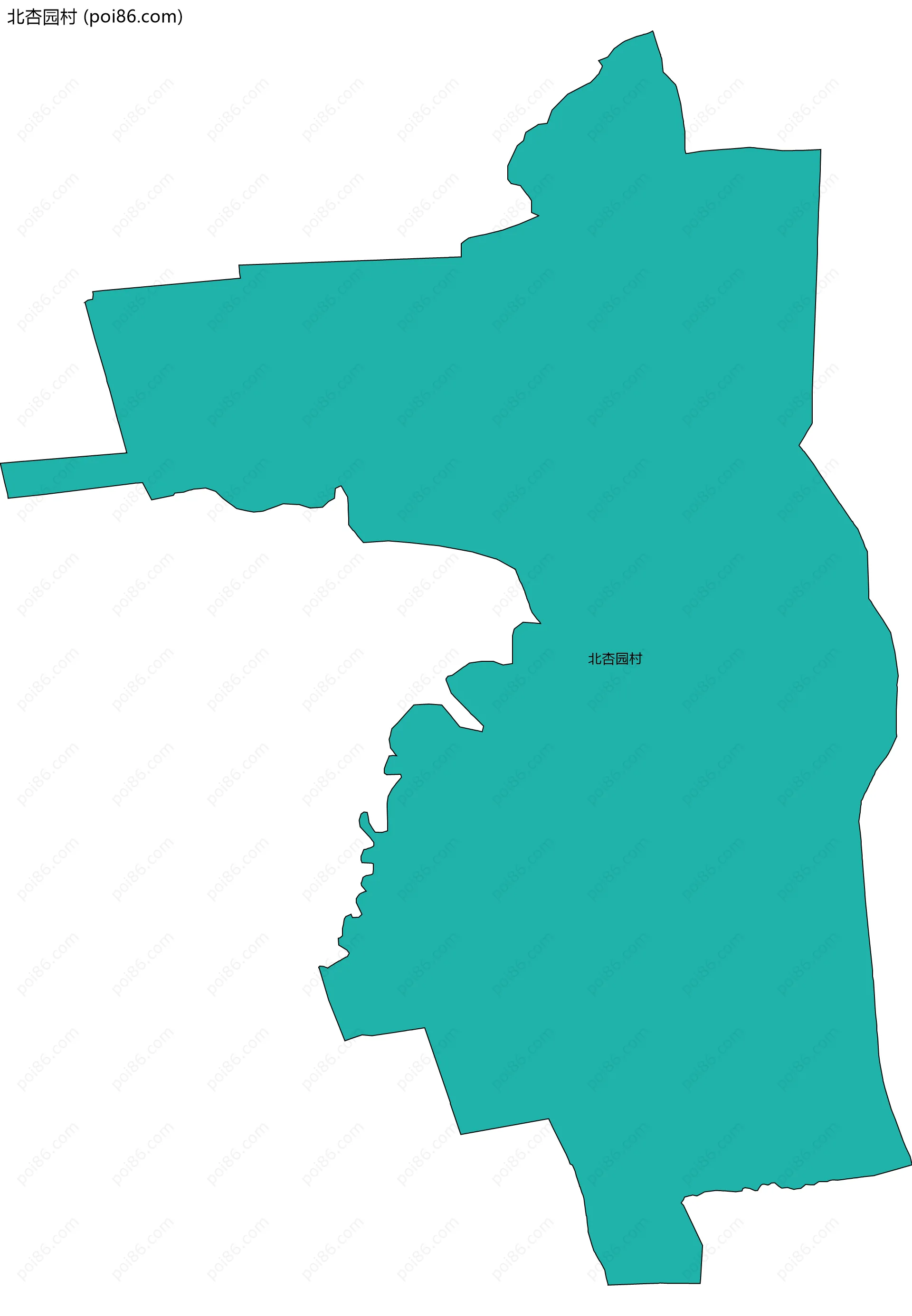 北杏园村边界地图