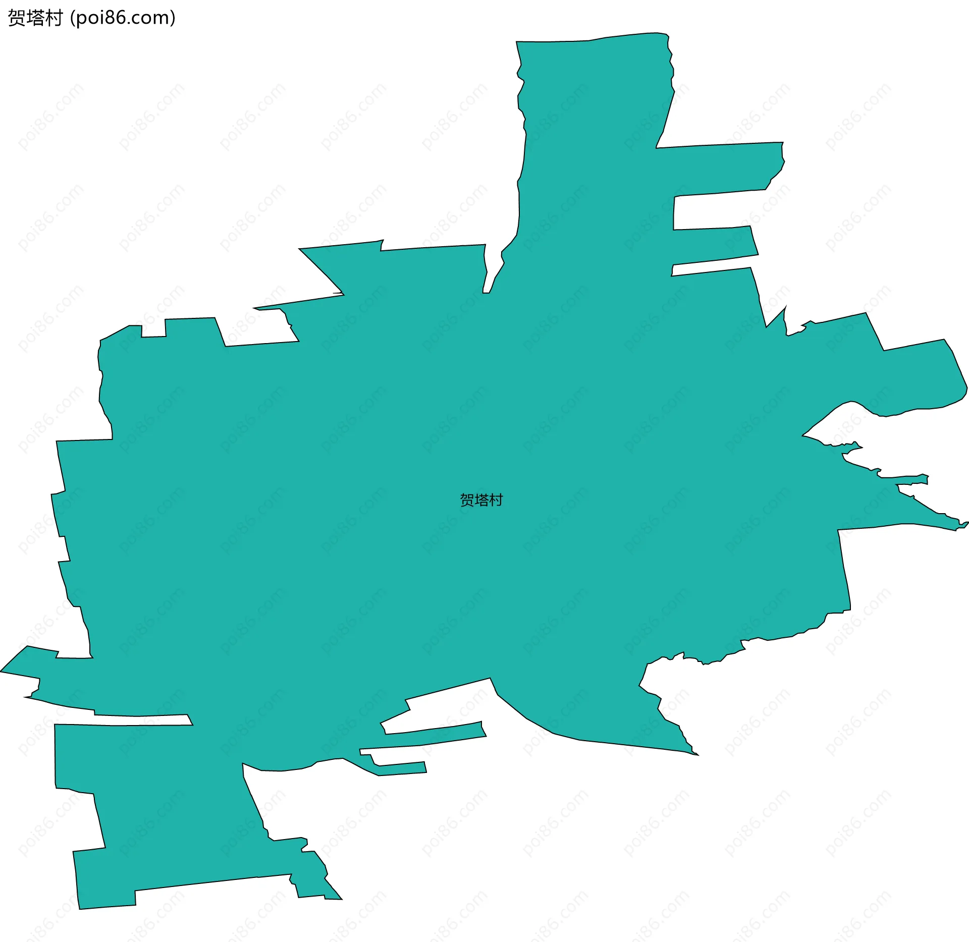 贺塔村边界地图