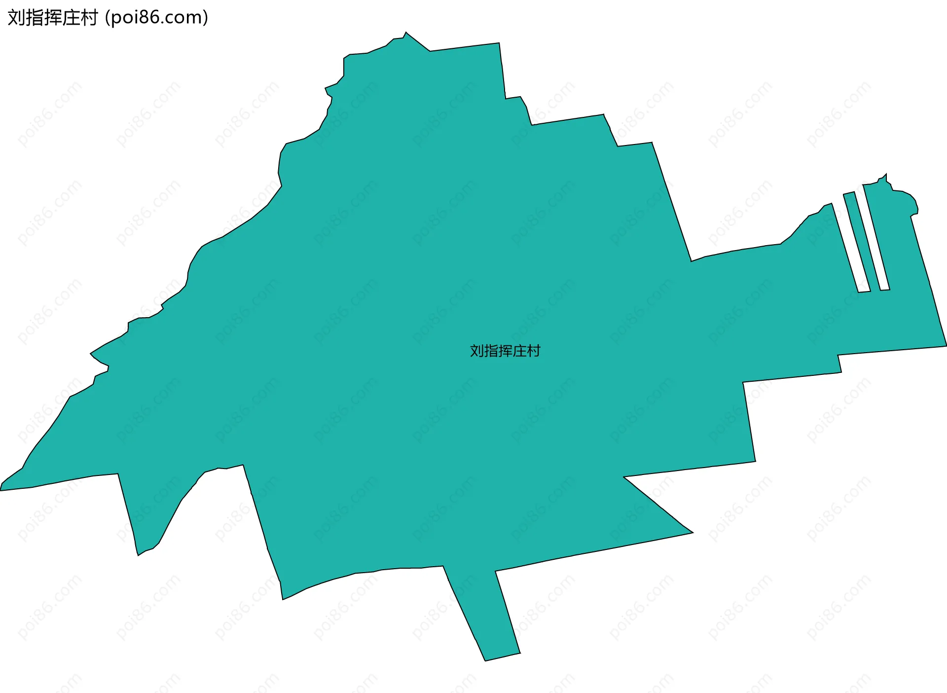 刘指挥庄村边界地图