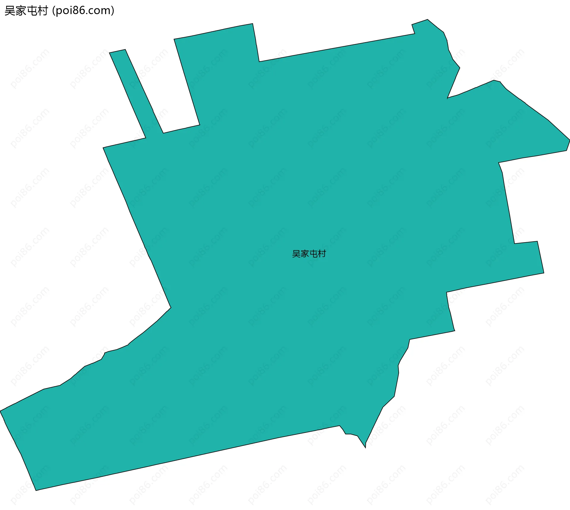 吴家屯村边界地图