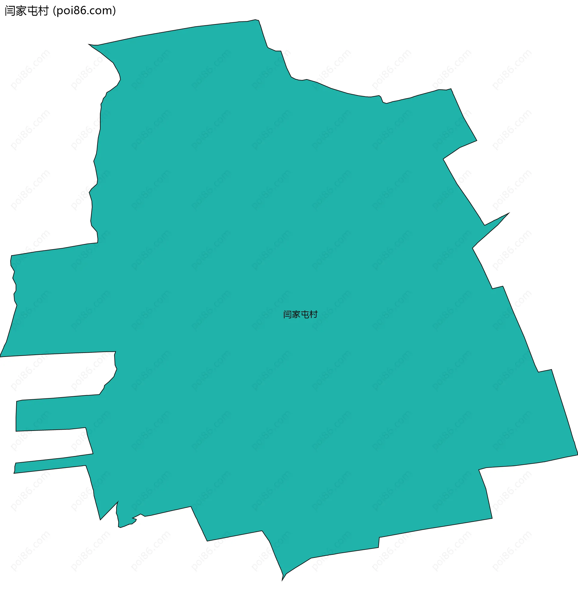 闫家屯村边界地图